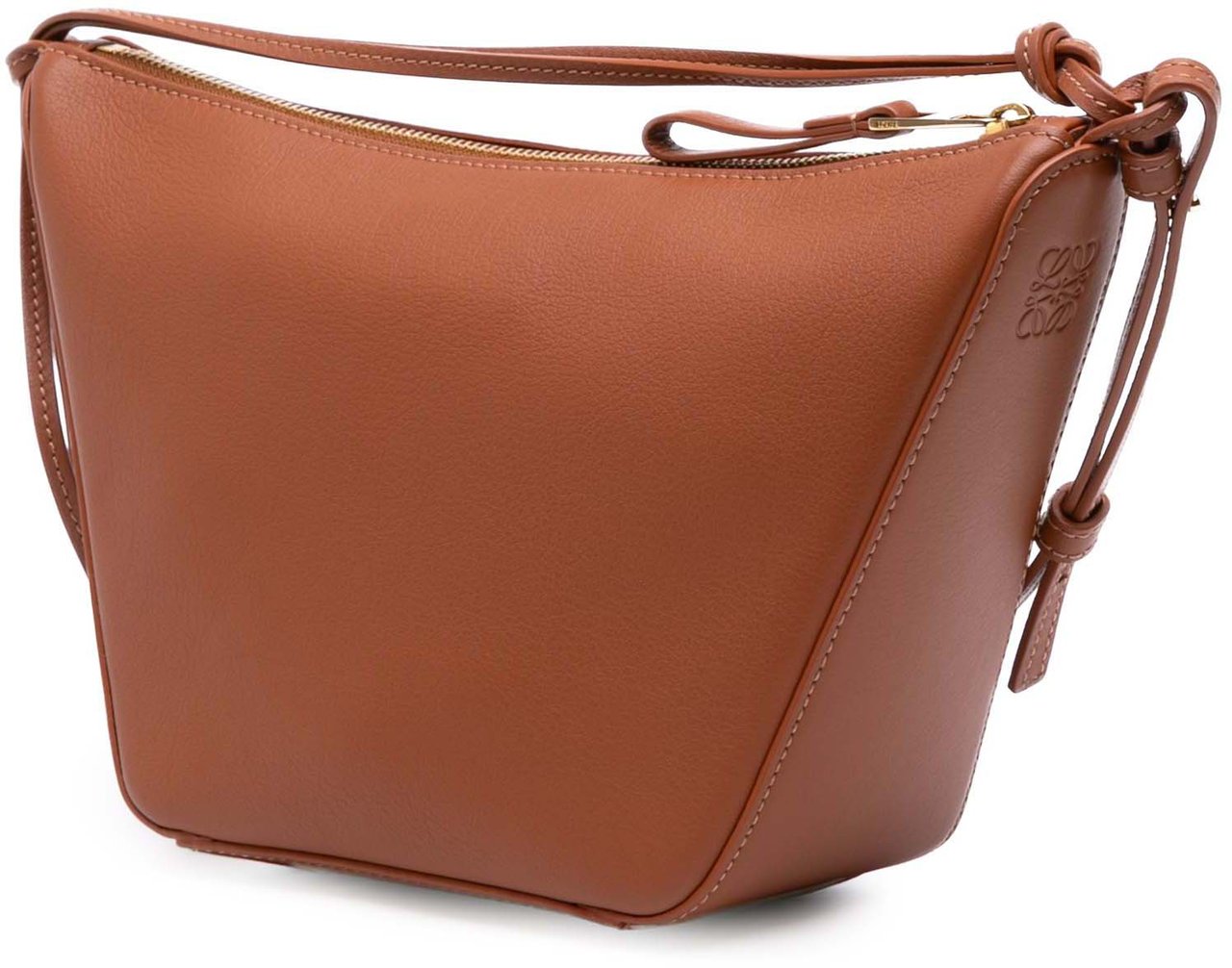 Loewe Mini Leather Hammock Hobo Bruin
