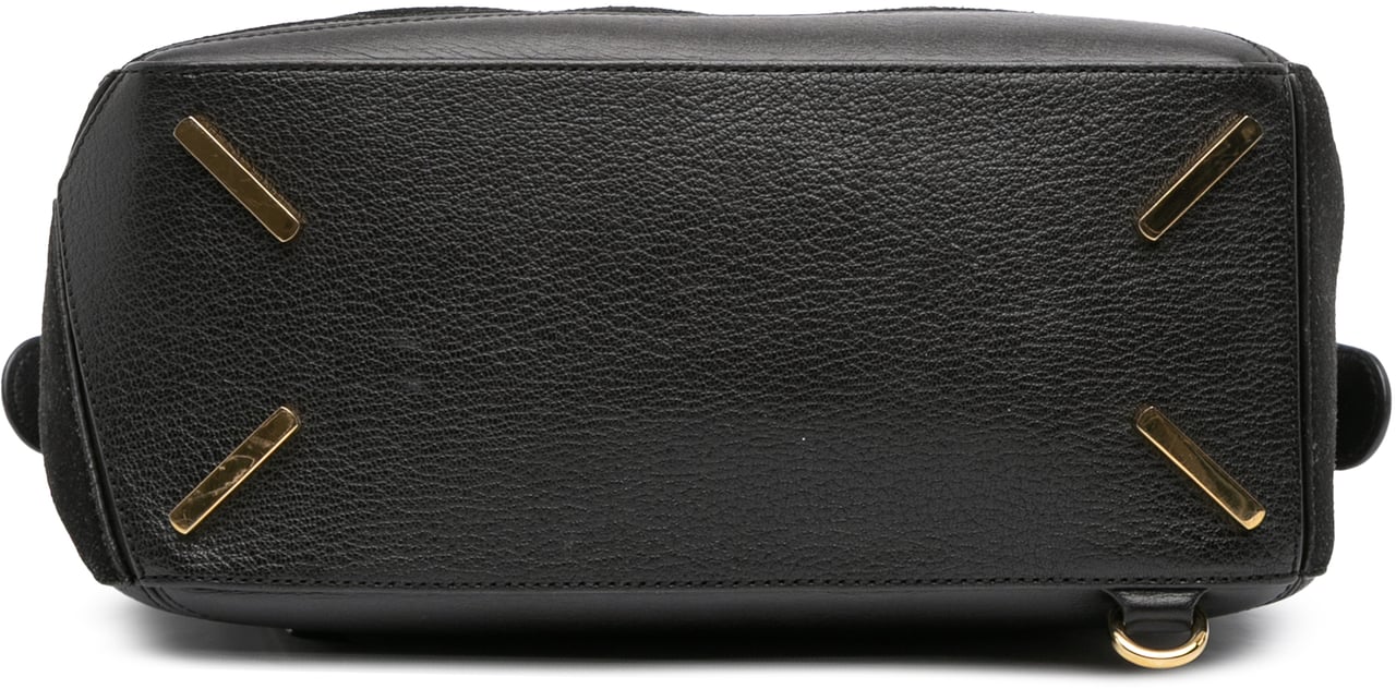 Loewe Medium Calfskin and Suede Puzzle Satchel Zwart