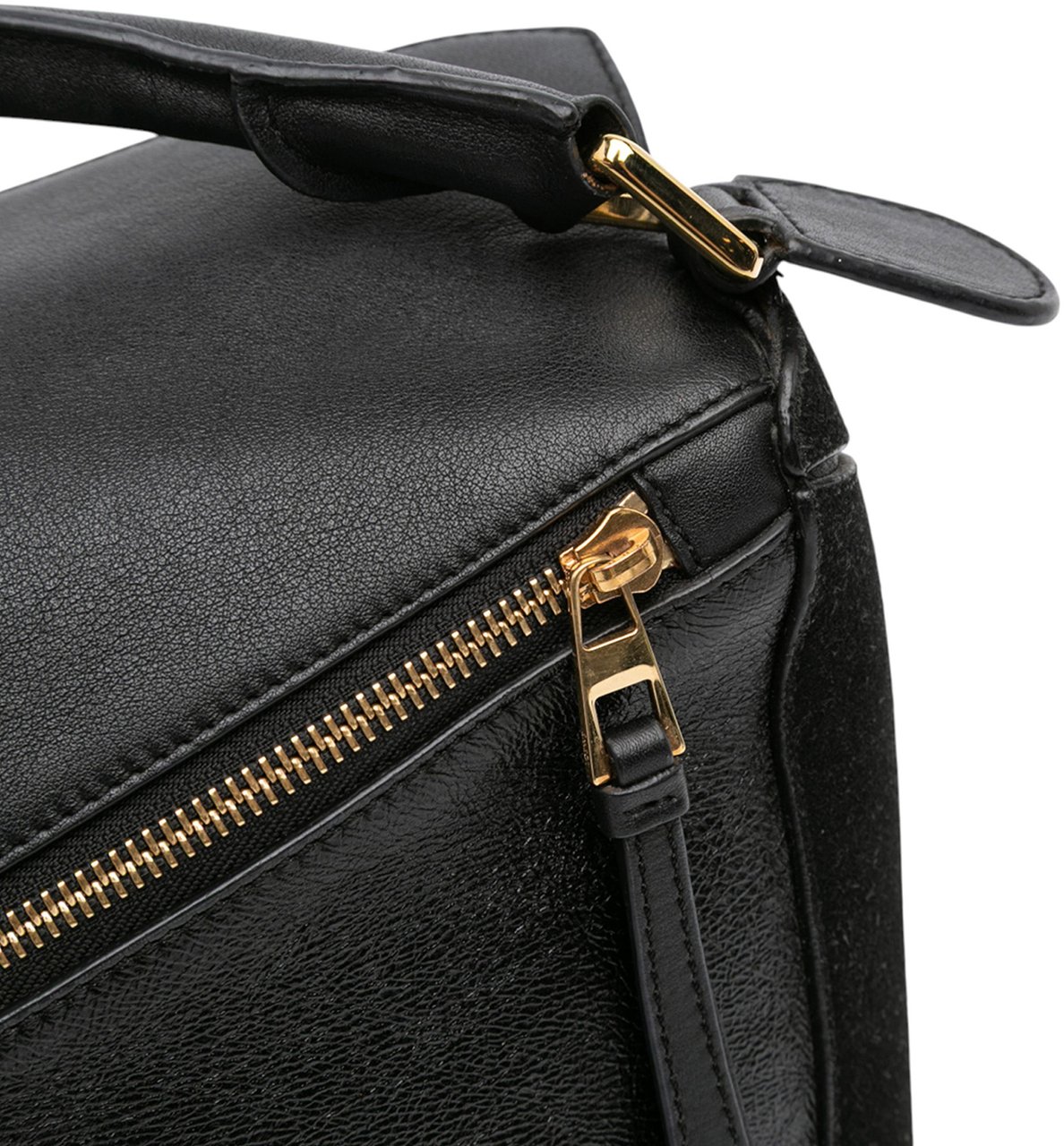 Loewe Medium Calfskin and Suede Puzzle Satchel Zwart