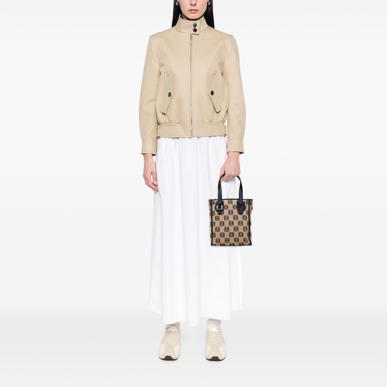 Loewe Anagram Canvas Handbag Bruin