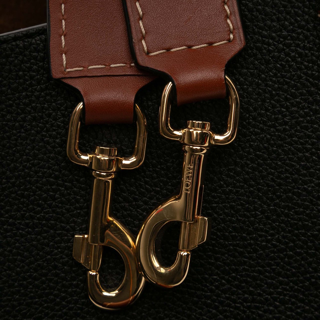 Loewe Small Leather Gate Top Handle Satchel Zwart