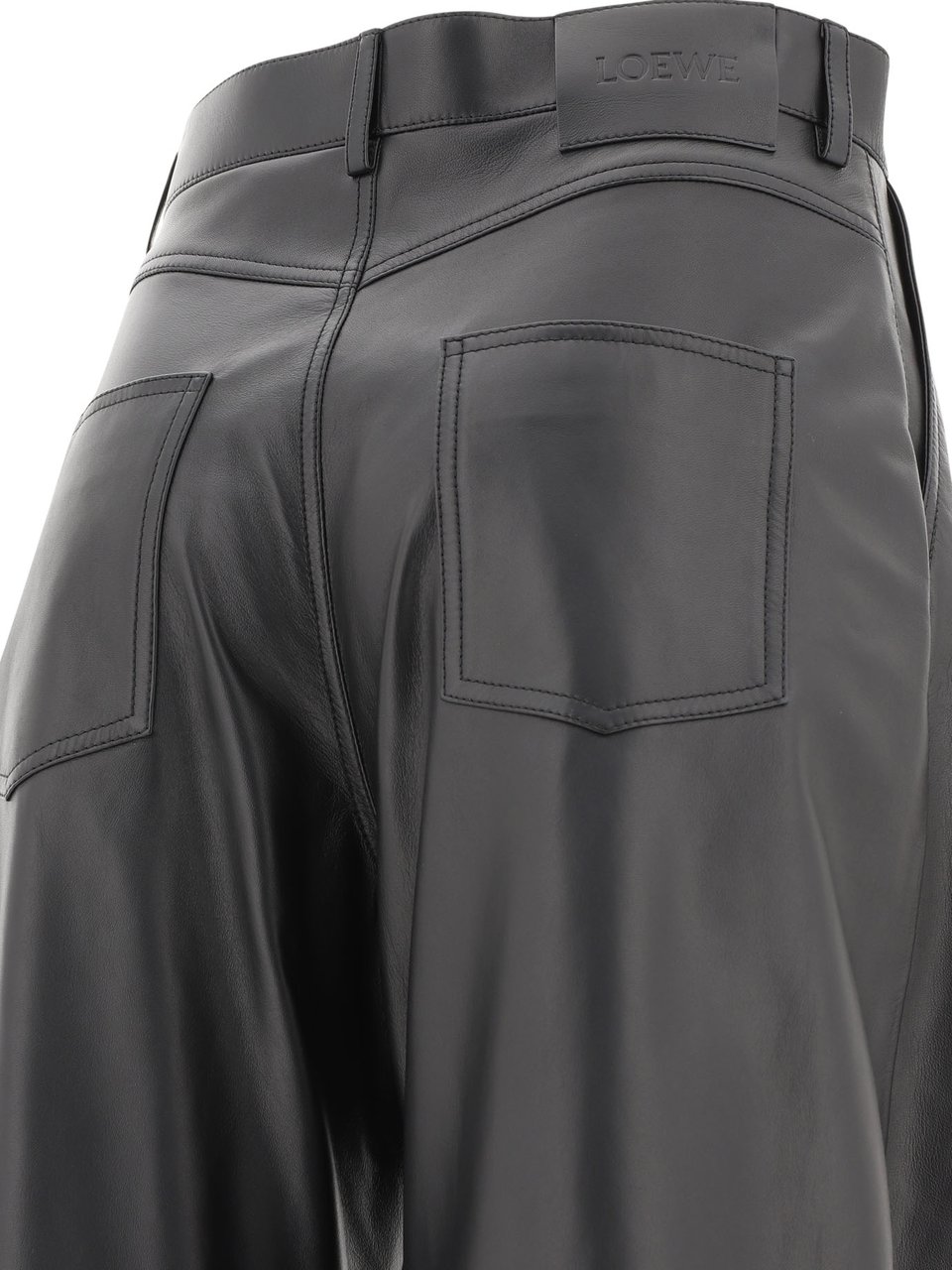 Loewe Balloon trousers in nappa lambskin Zwart