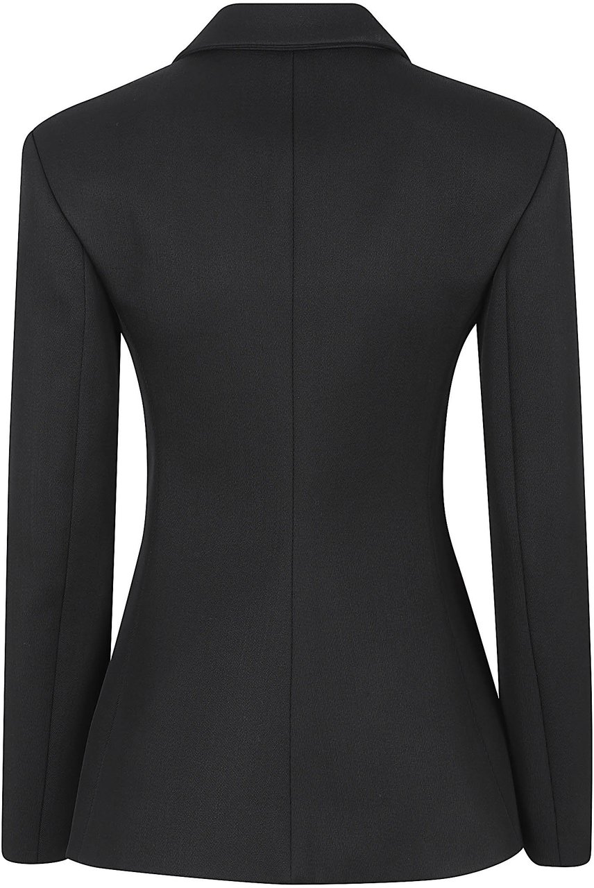 Loewe Tailored Black Jacket With Notched Lapel Zwart