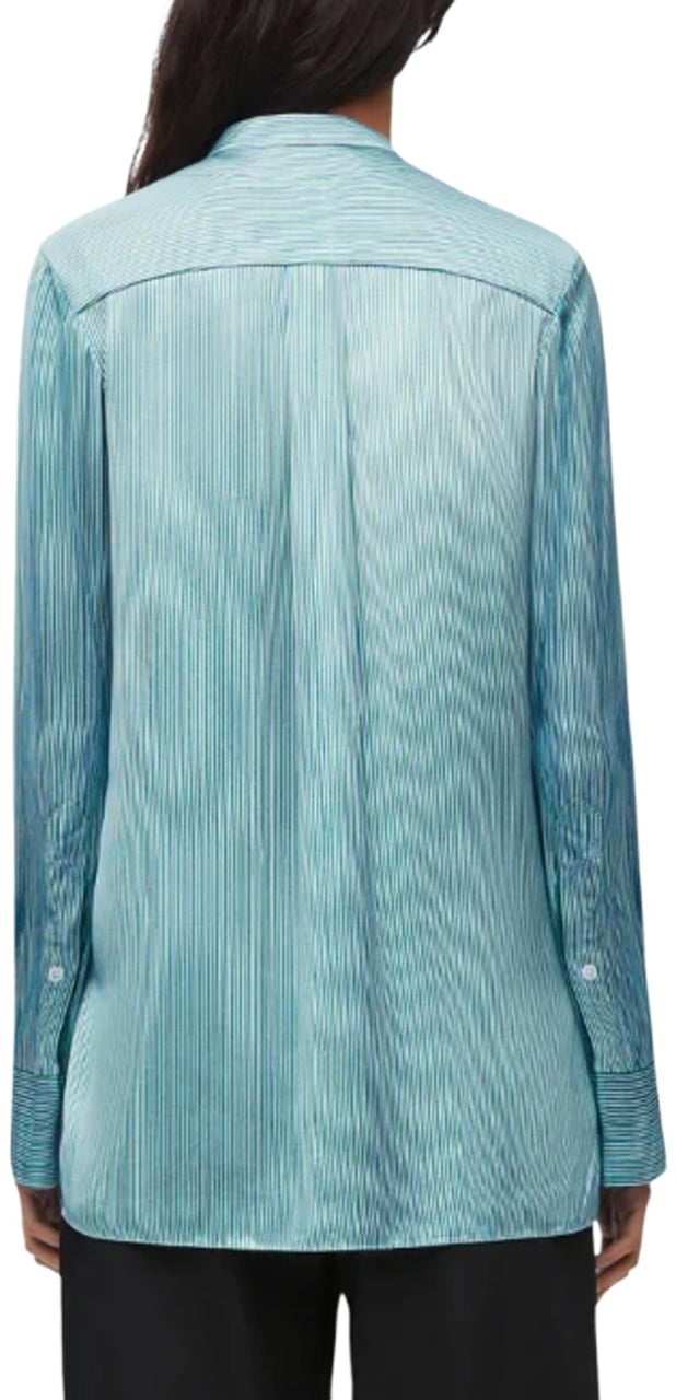 Loewe Loewe Silk Blend Striped Shirt Blauw
