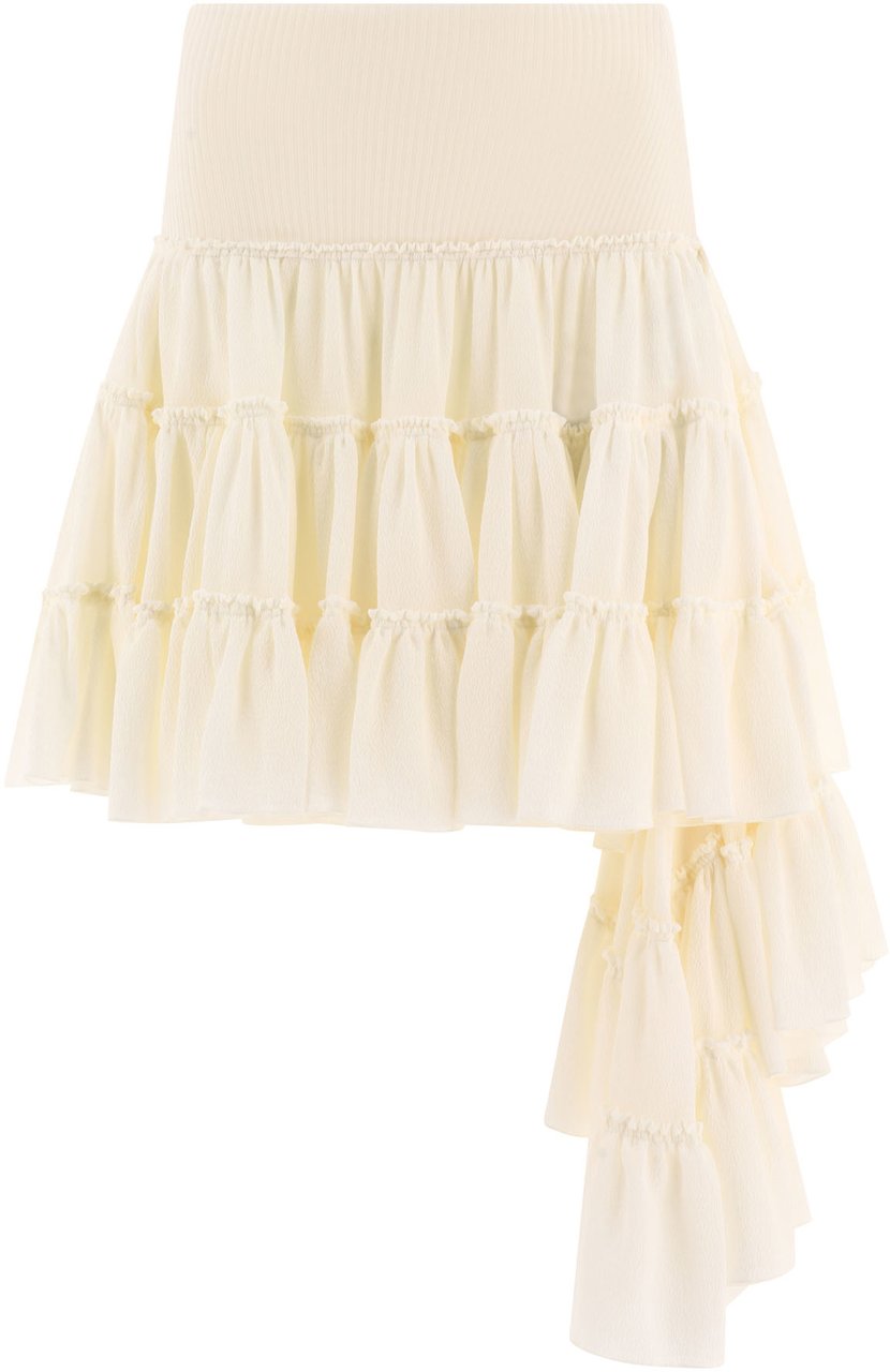 Loewe Ruffled skirt Wit