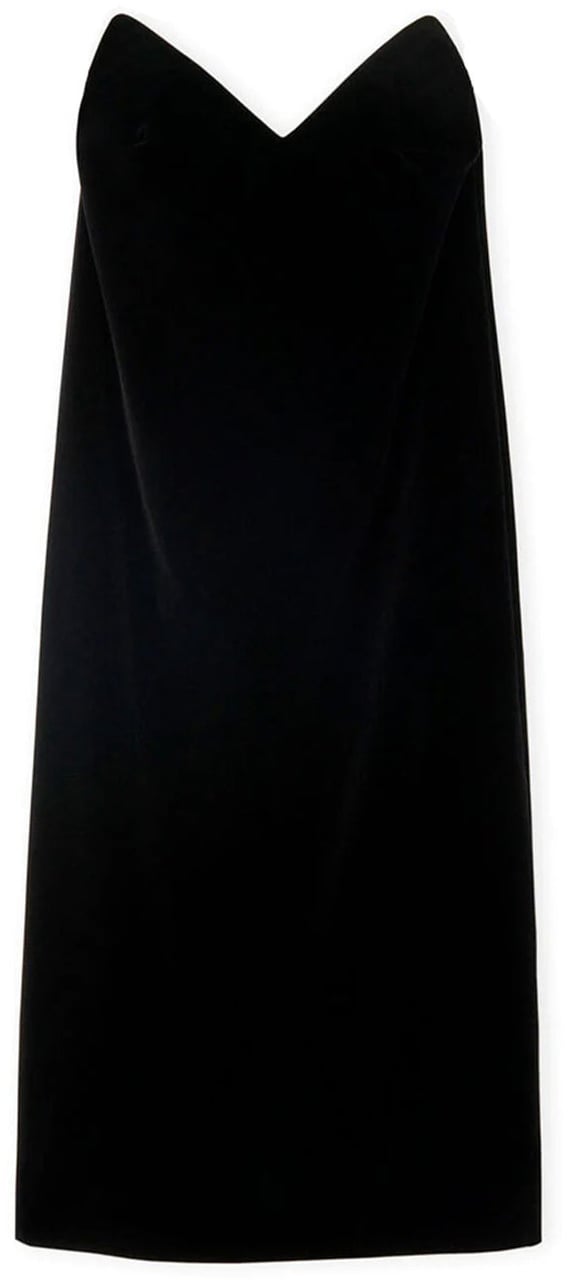 Loewe Loewe Bustier Velvet Dress Zwart