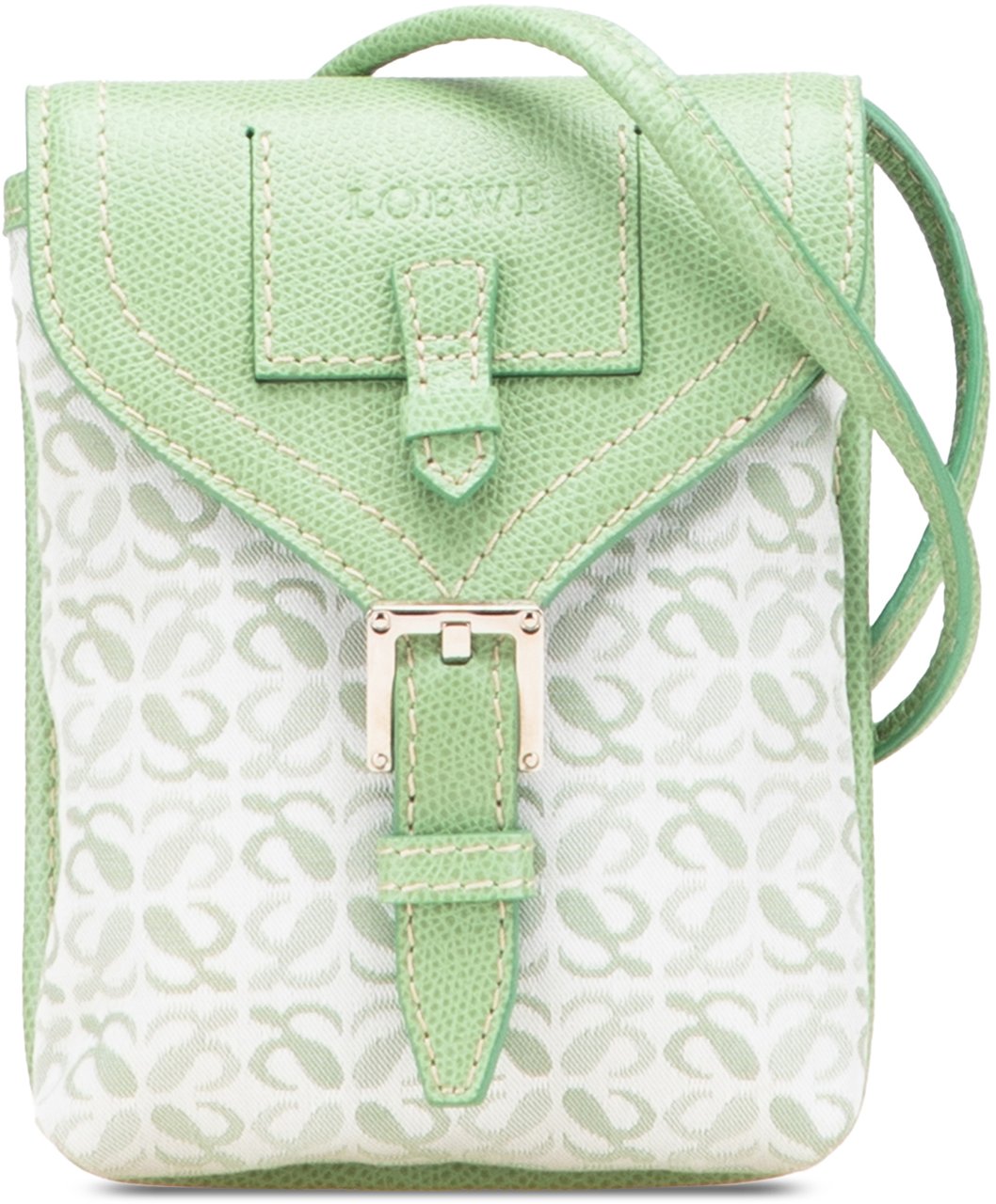 Loewe Anagram Canvas Crossbody Groen