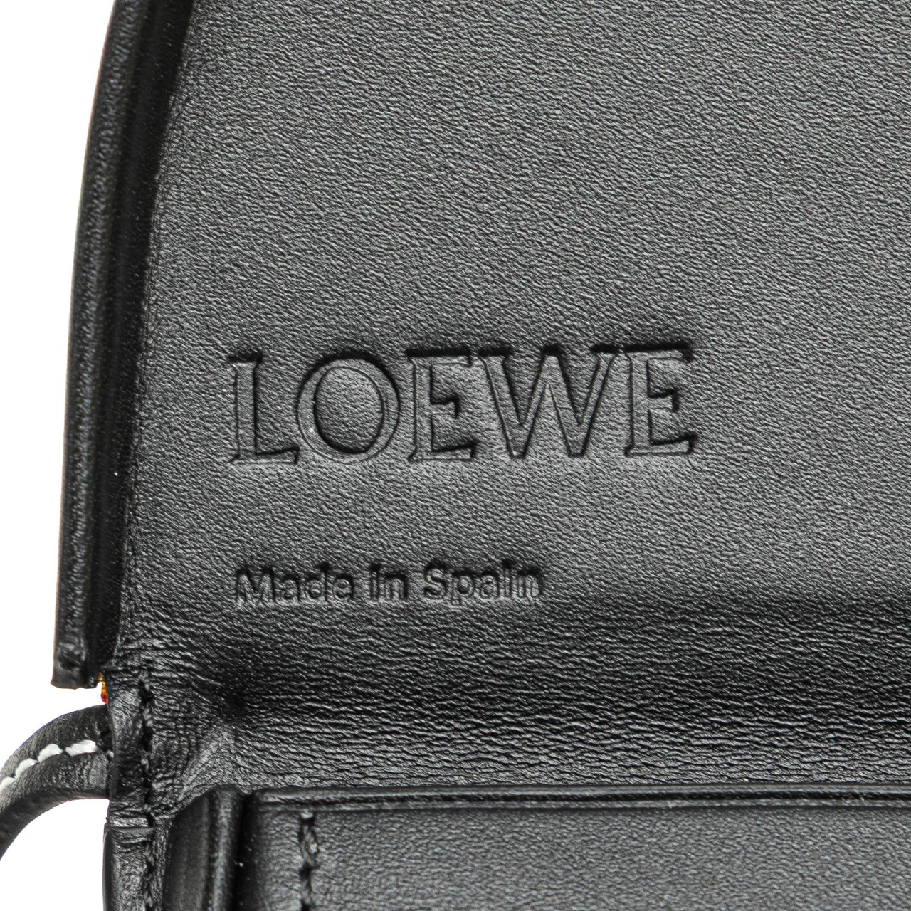 Loewe Mini Soft Calfskin Heel Pouch Zwart