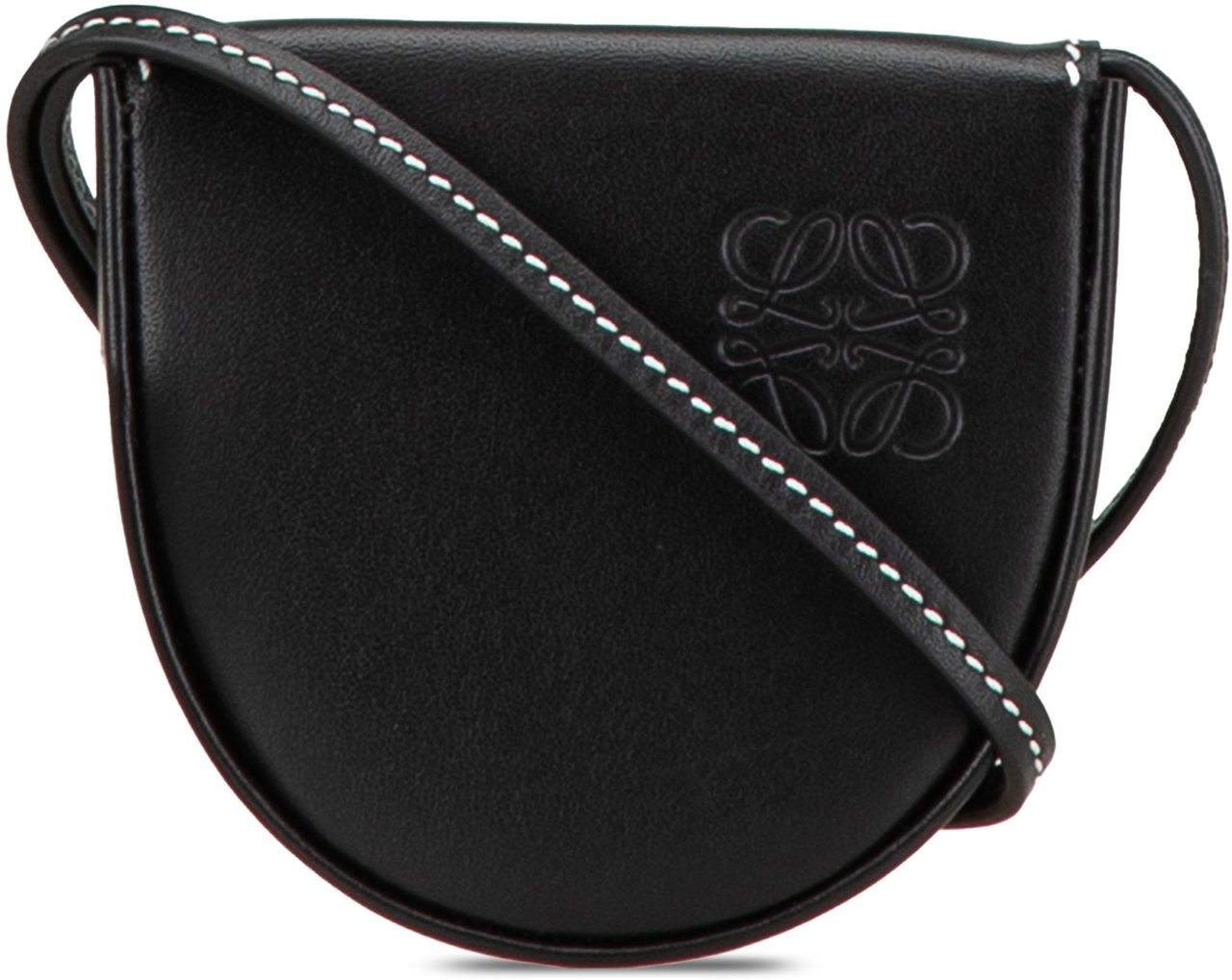 Loewe Mini Soft Calfskin Heel Pouch Zwart