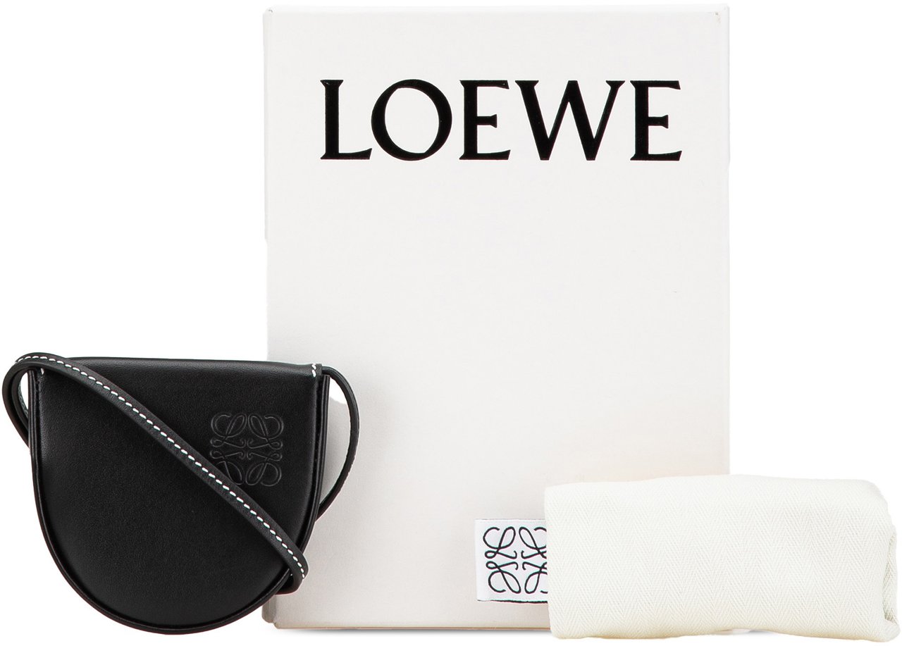 Loewe Mini Soft Calfskin Heel Pouch Zwart