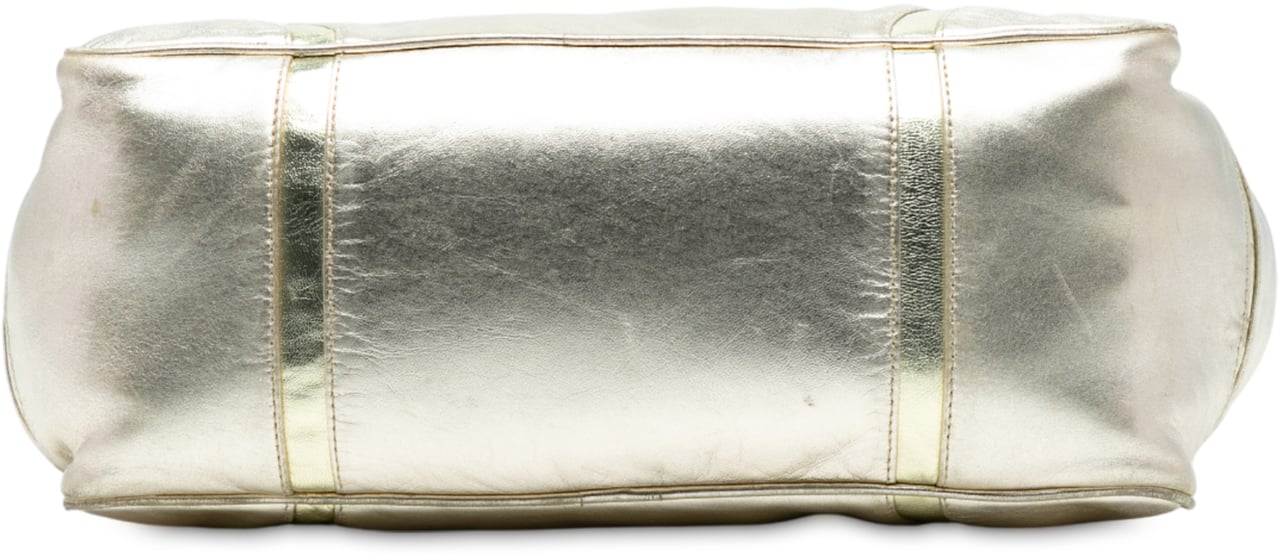 Loewe Metallic Leather Handbag Goud