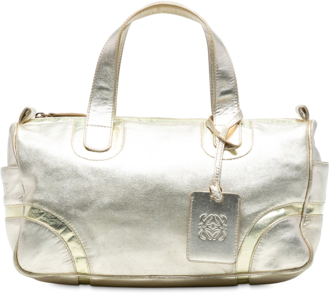 Loewe Metallic Leather Handbag Goud