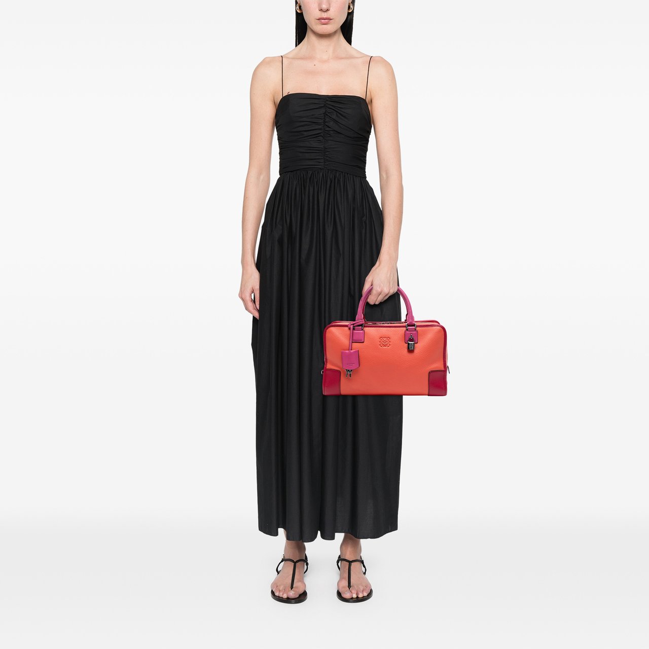 Loewe Tricolor Leather Amazona 36 Oranje