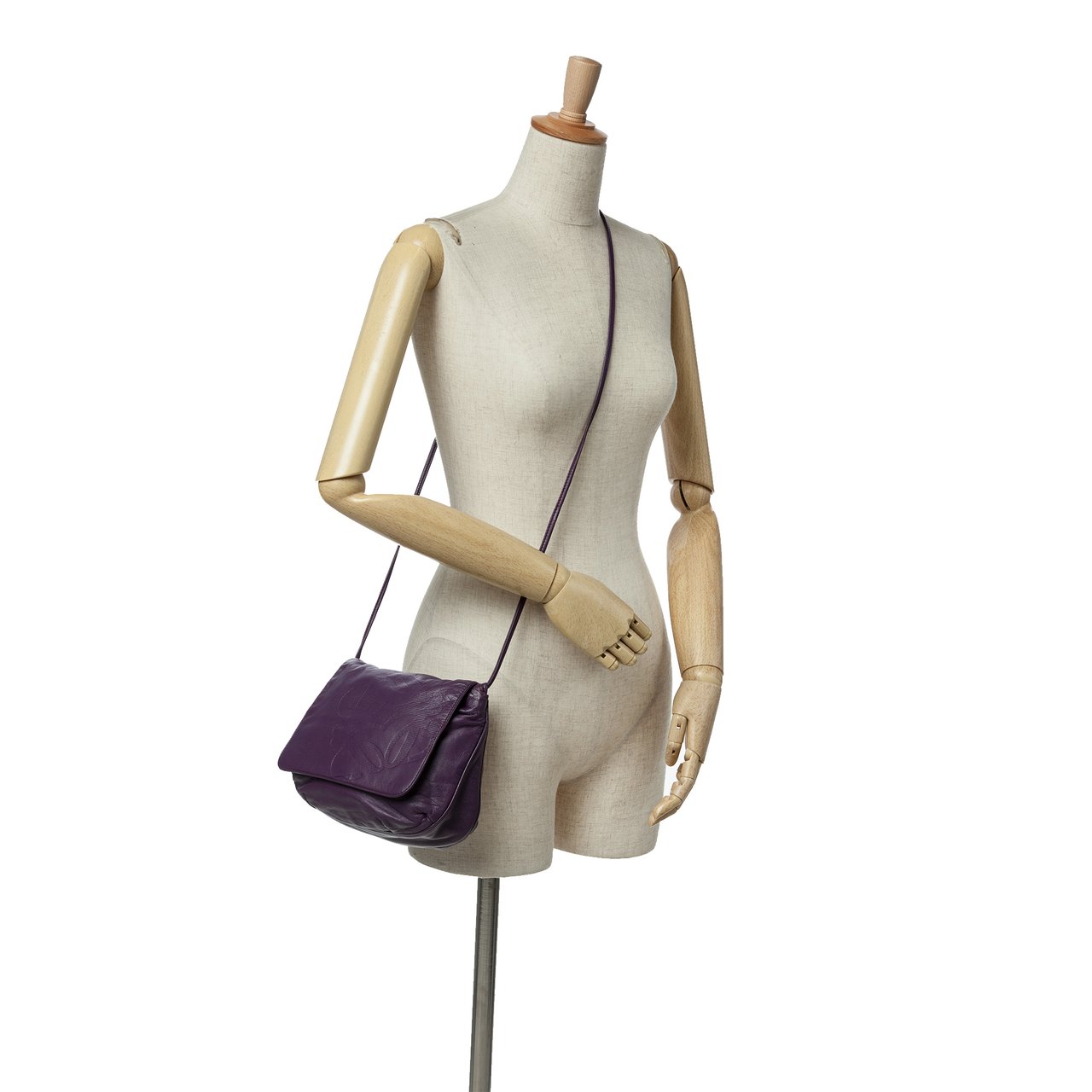 Loewe Anagram Nappa Crossbody Paars