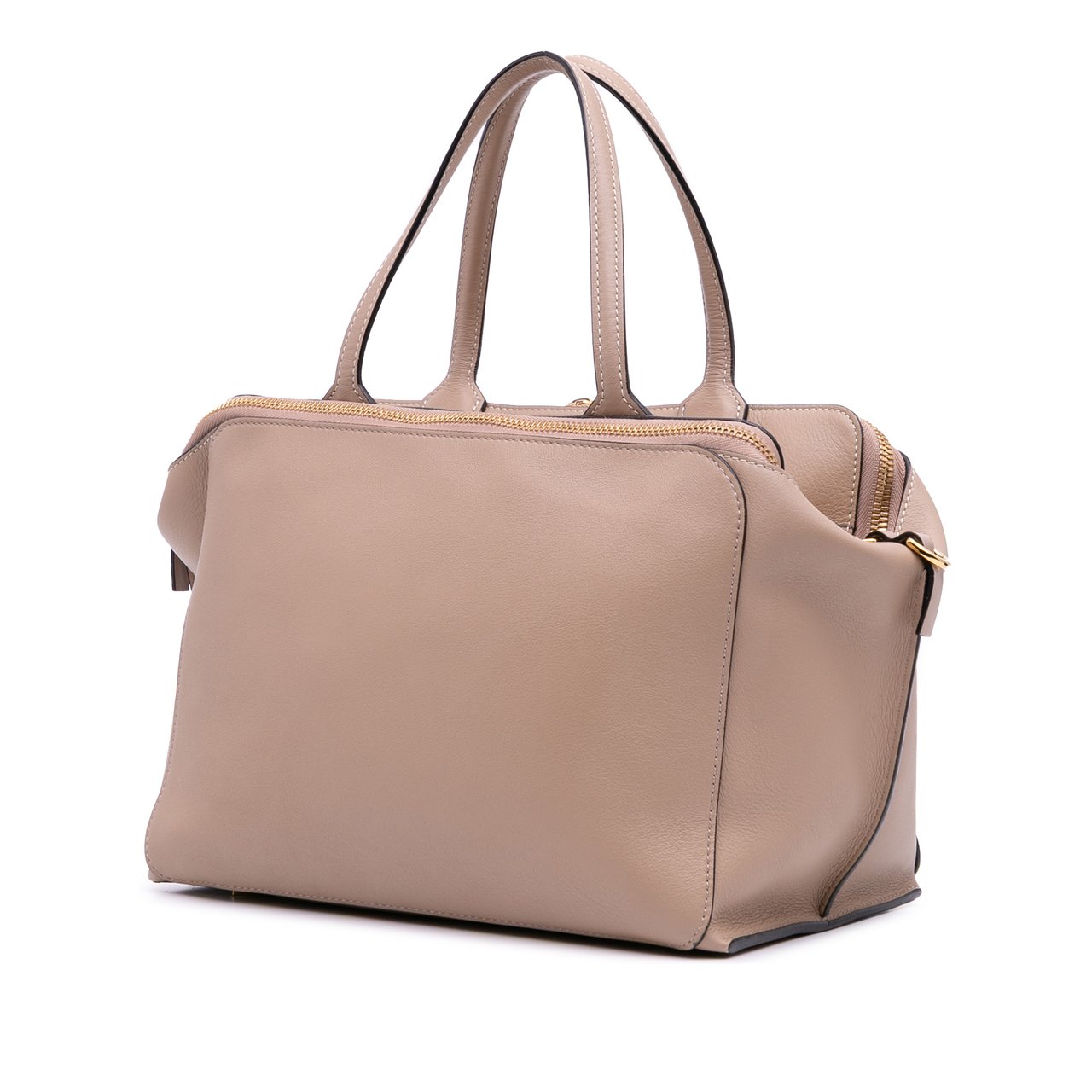 Loewe Anagram Leather Zipper Bag Bruin