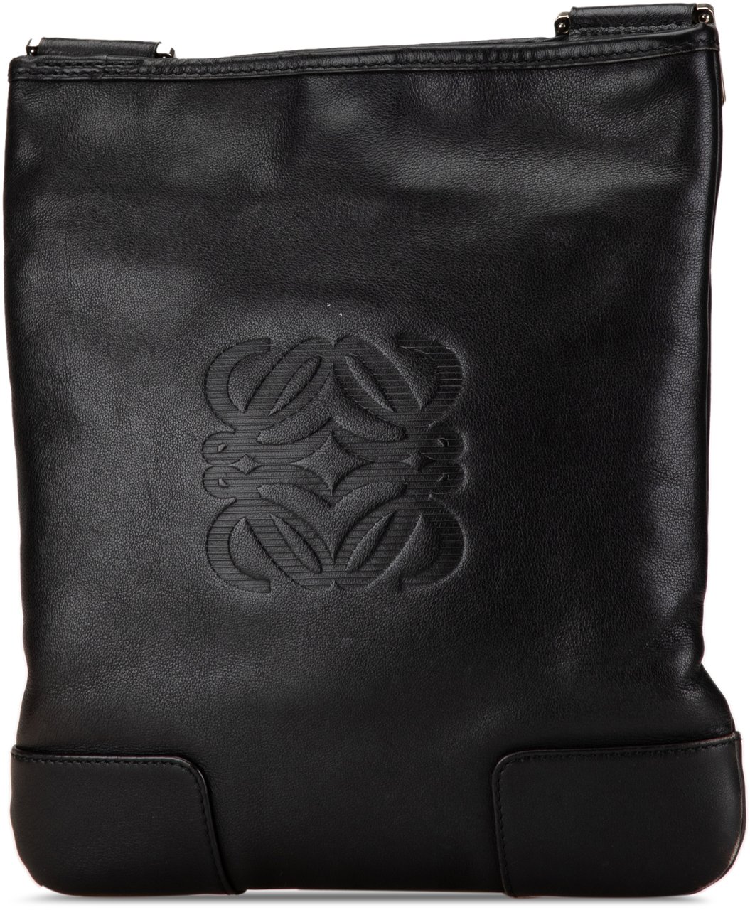 Loewe Anagram Leather Crossbody Zwart