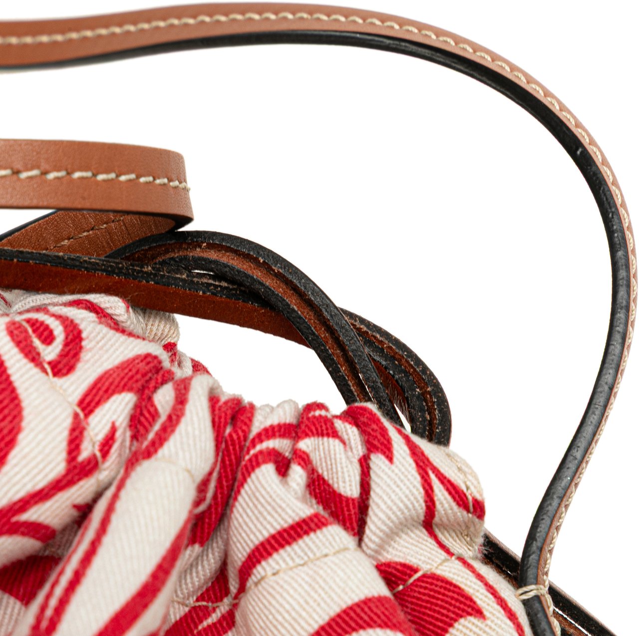 Loewe William de Morgan Small Anagram Canvas Drawstring Crossbody Wit