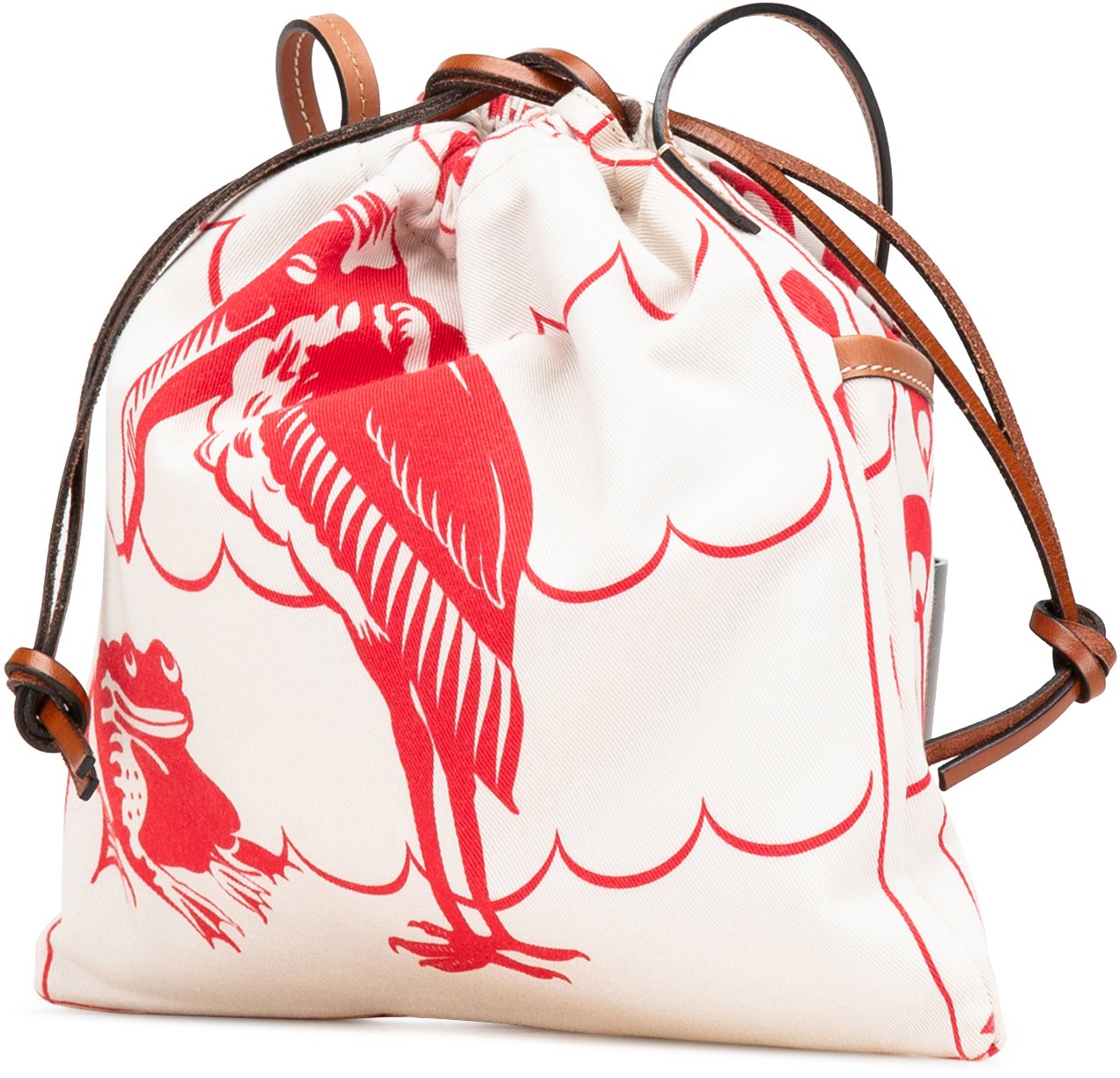 Loewe William de Morgan Small Anagram Canvas Drawstring Crossbody Wit