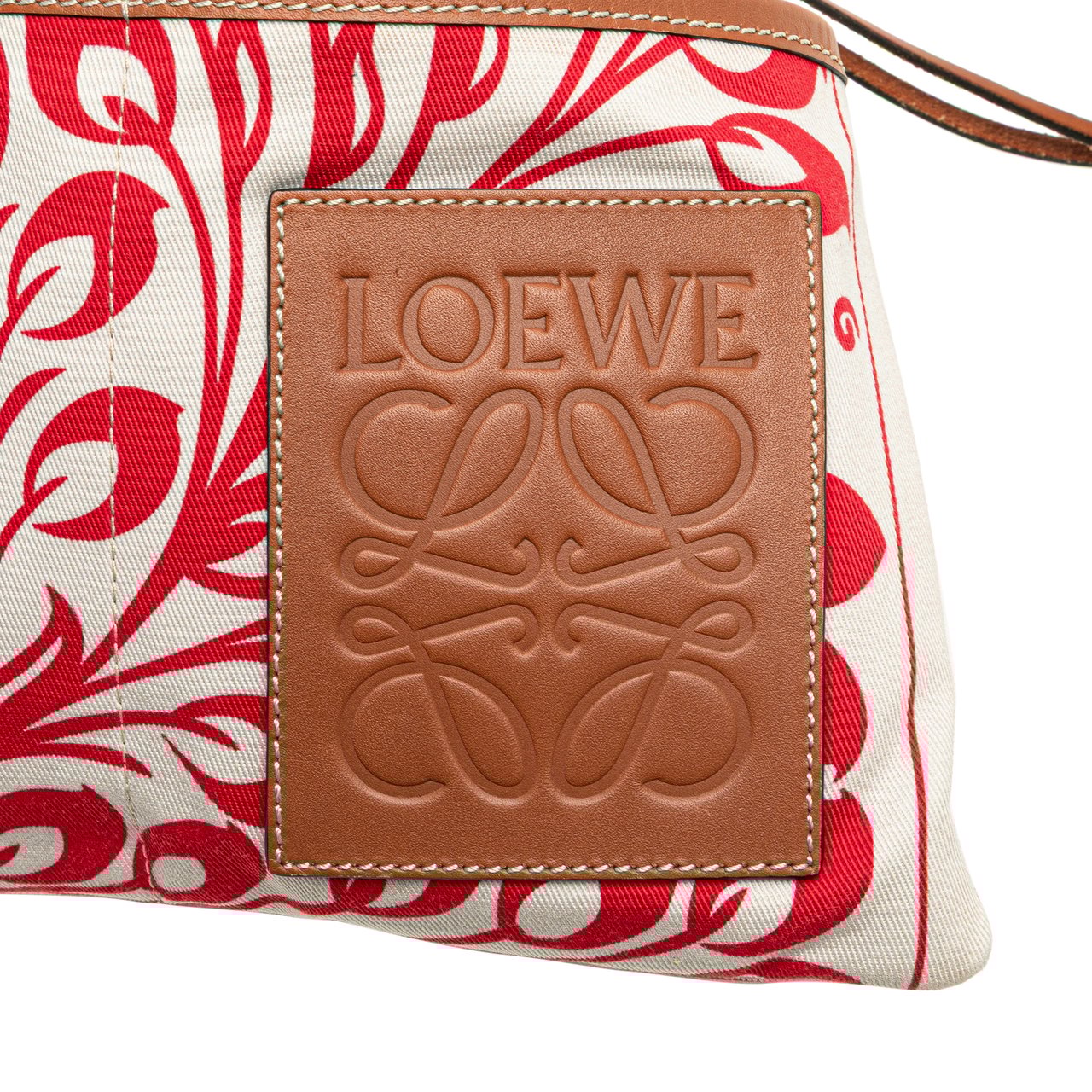 Loewe William de Morgan Small Anagram Canvas Drawstring Crossbody Wit