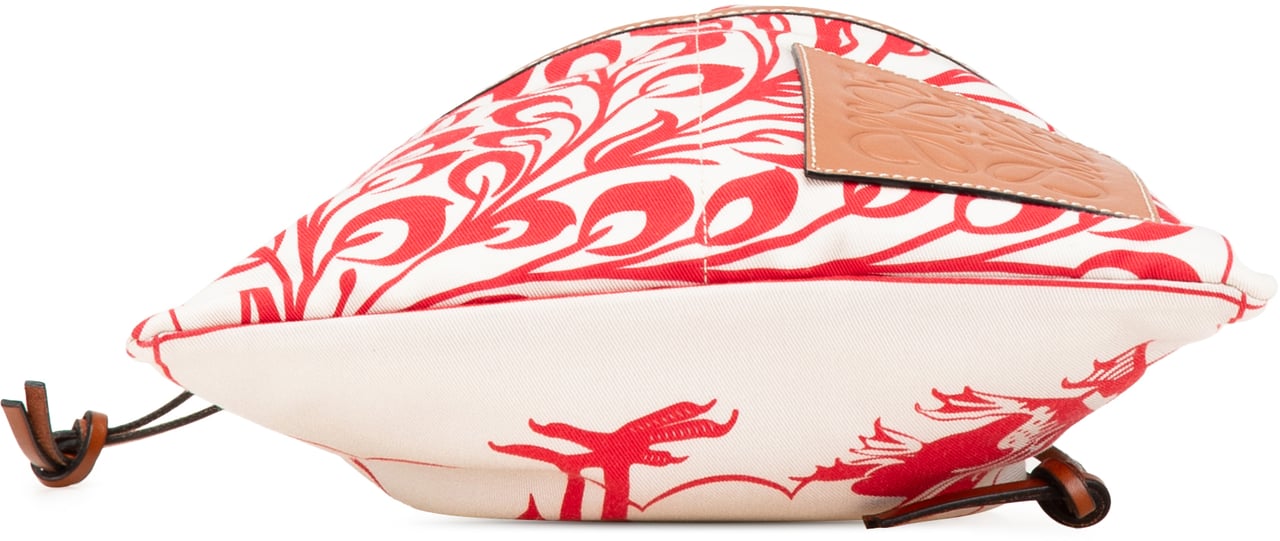 Loewe William de Morgan Small Anagram Canvas Drawstring Crossbody Wit