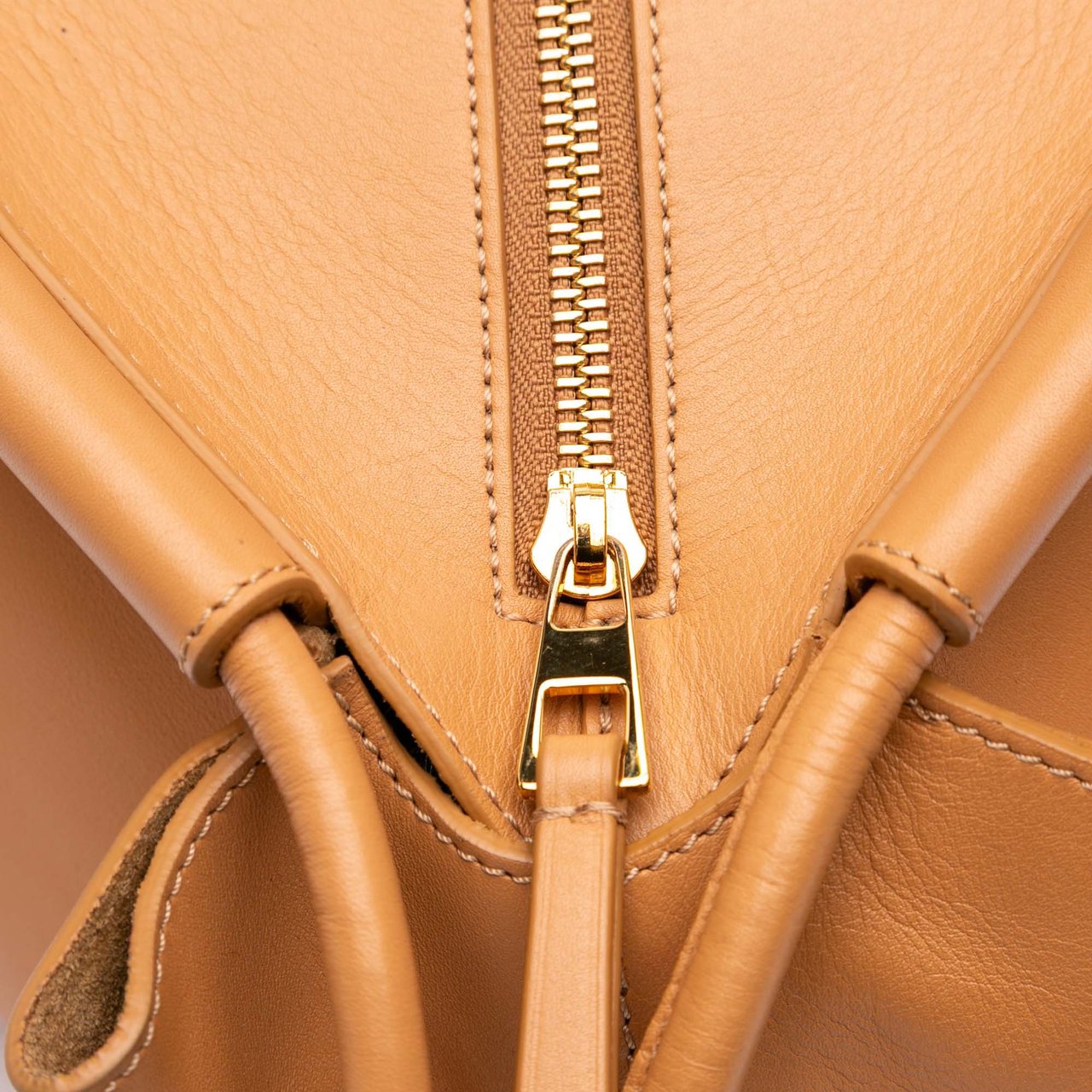 Loewe Small Leather Paseo Satchel Bruin