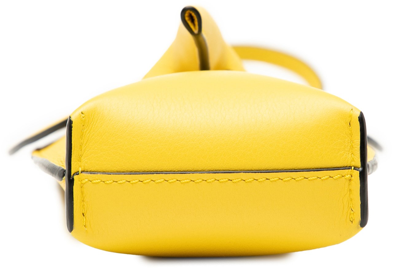 Loewe Leather Elephant Pocket Crossbody Geel