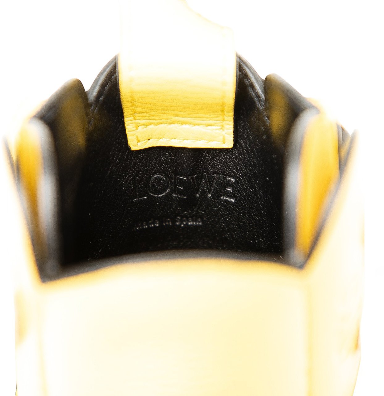 Loewe Leather Elephant Pocket Crossbody Geel