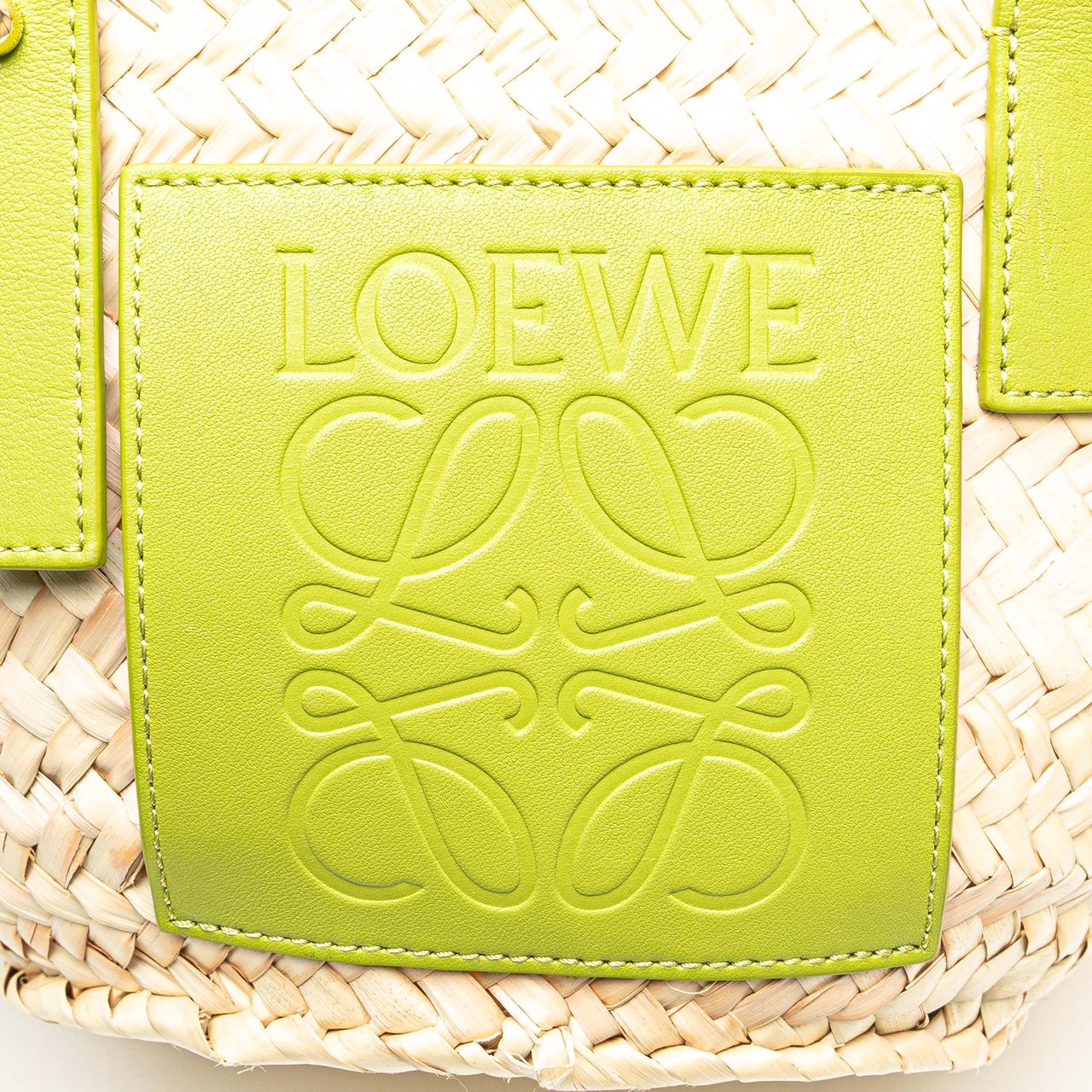 Loewe Small Raffia Basket Tote Bruin