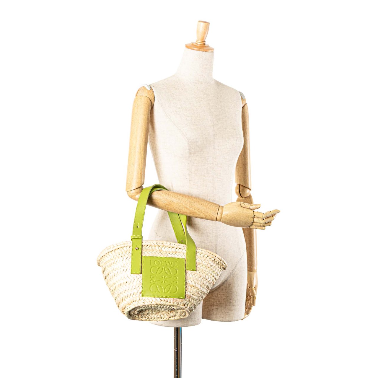 Loewe Small Raffia Basket Tote Bruin