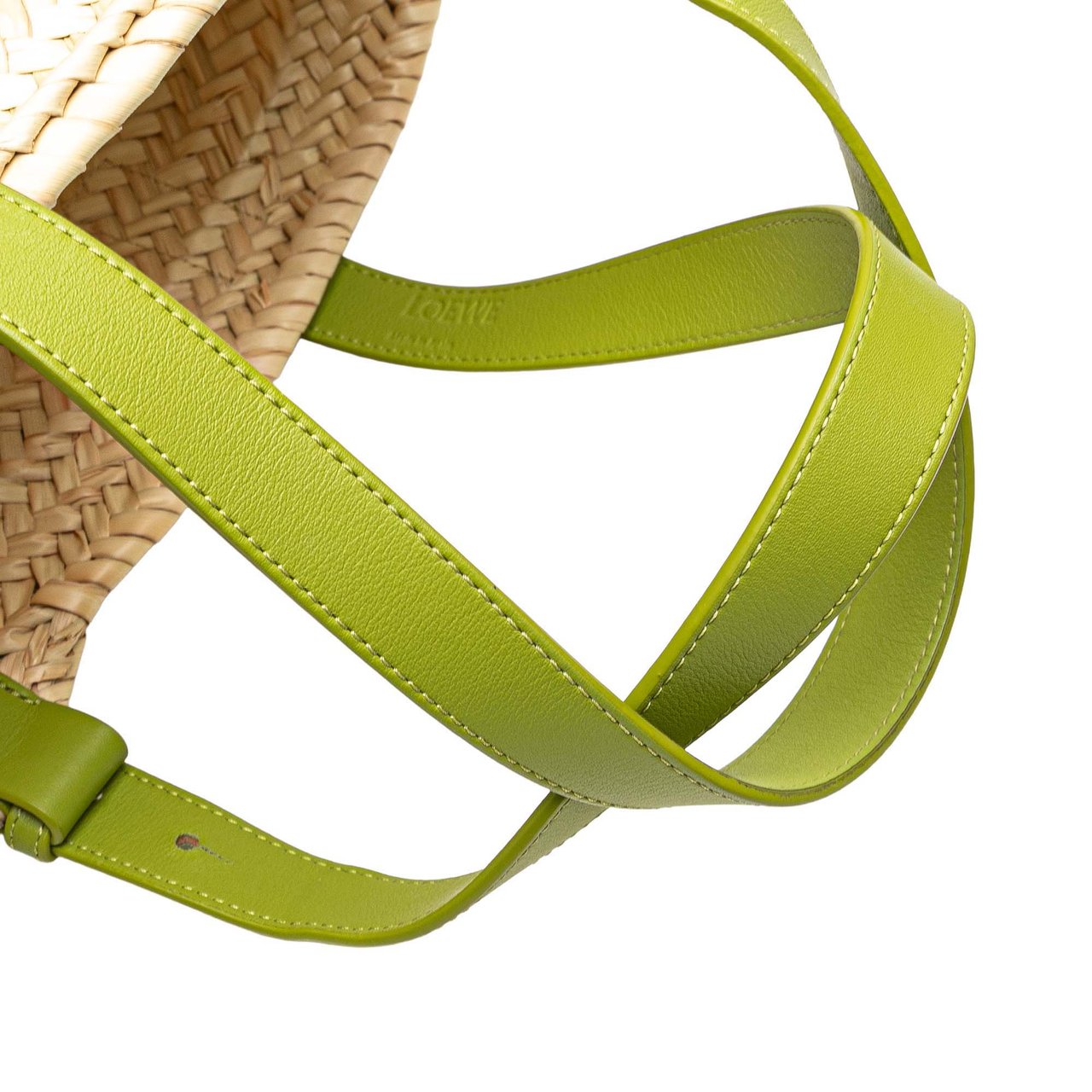 Loewe Small Raffia Basket Tote Bruin