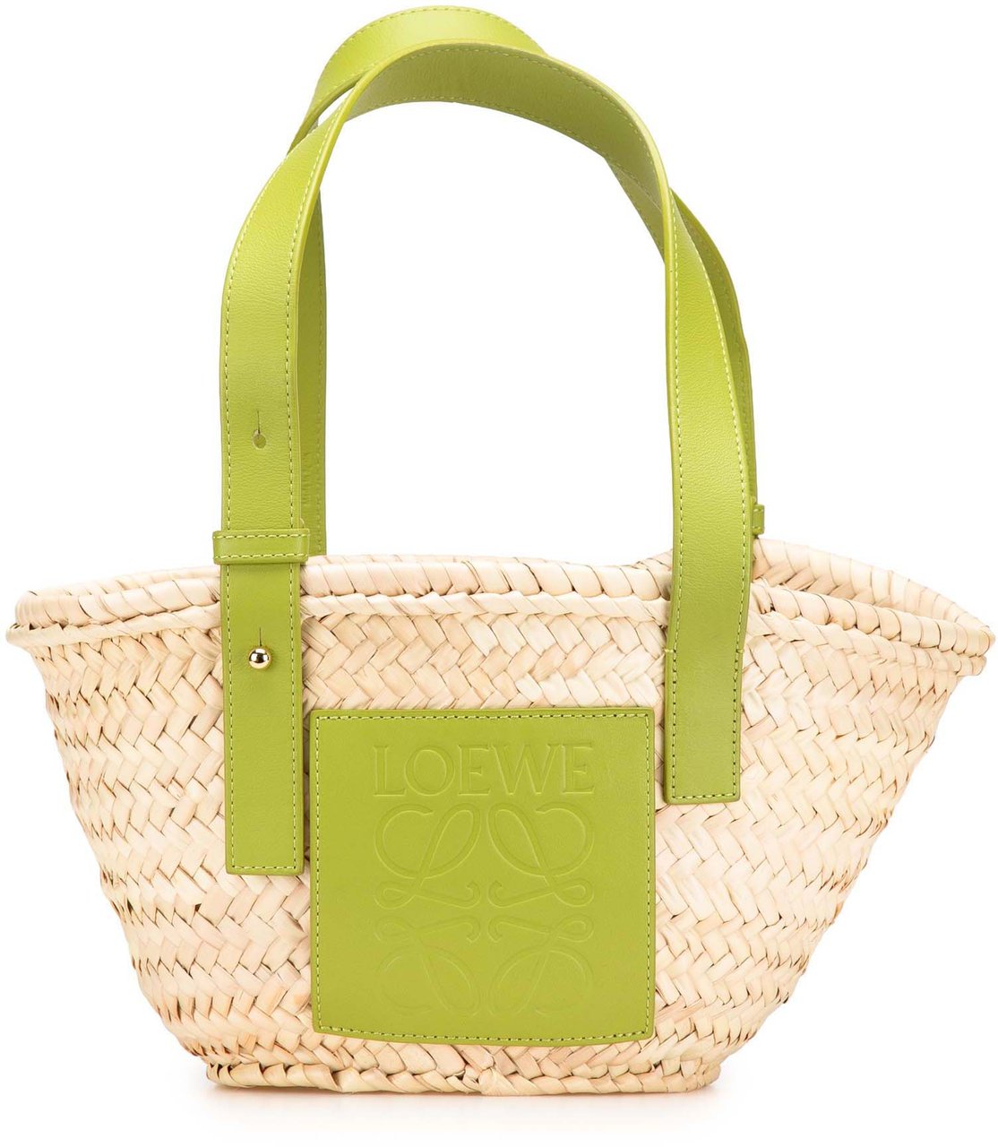 Loewe Small Raffia Basket Tote Bruin