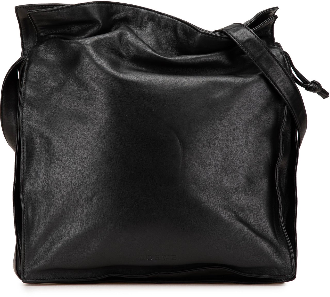 Loewe Nappa Flamenco Drawstring Crossbody Zwart