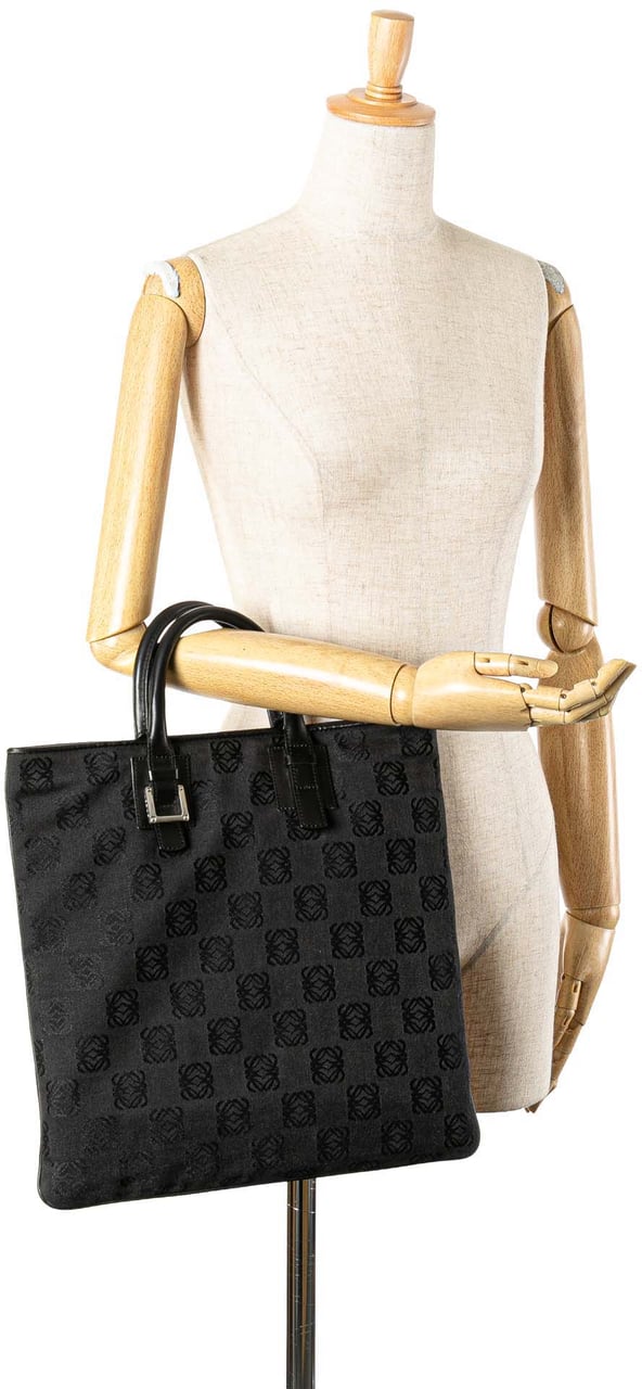 Loewe Anagram Canvas Tote Zwart