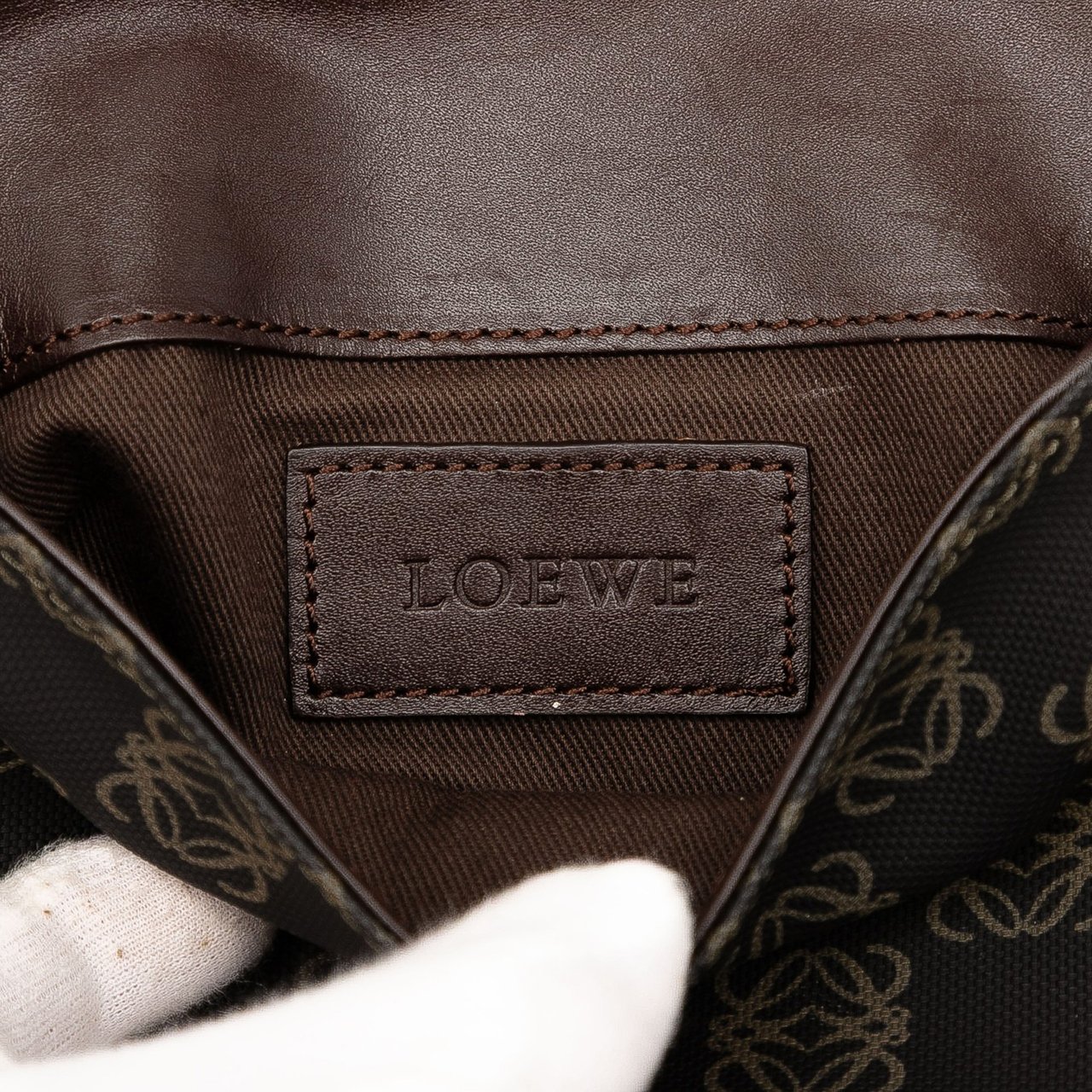 Loewe Anagram Coated Canvas Belt Bag Bruin