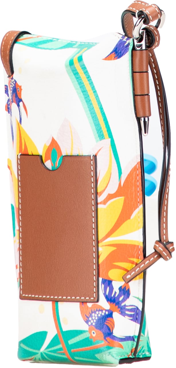 Loewe Paulas Ibiza Leather Waterlily Gate Pocket Crossbody Wit