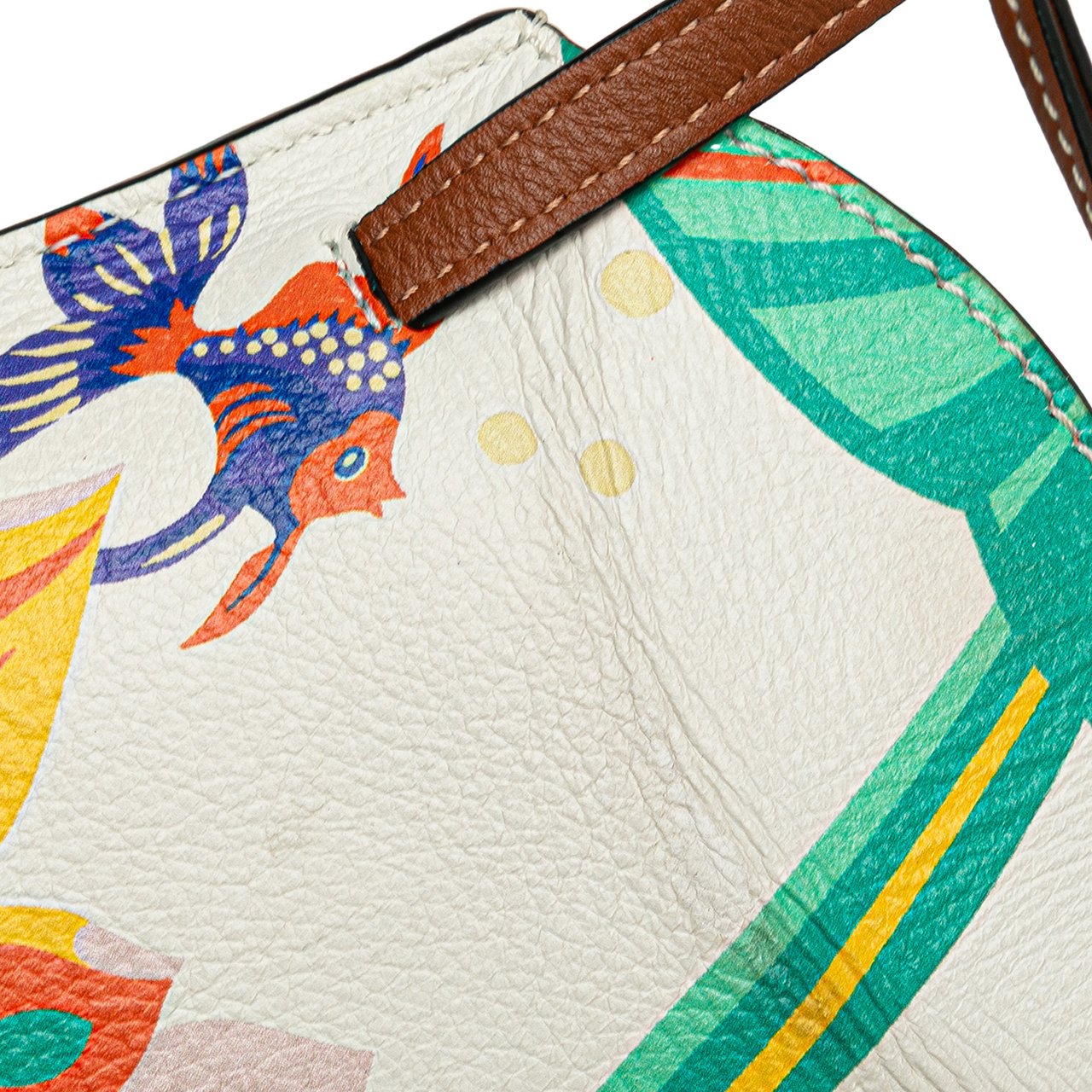 Loewe Paulas Ibiza Leather Waterlily Gate Pocket Crossbody Wit
