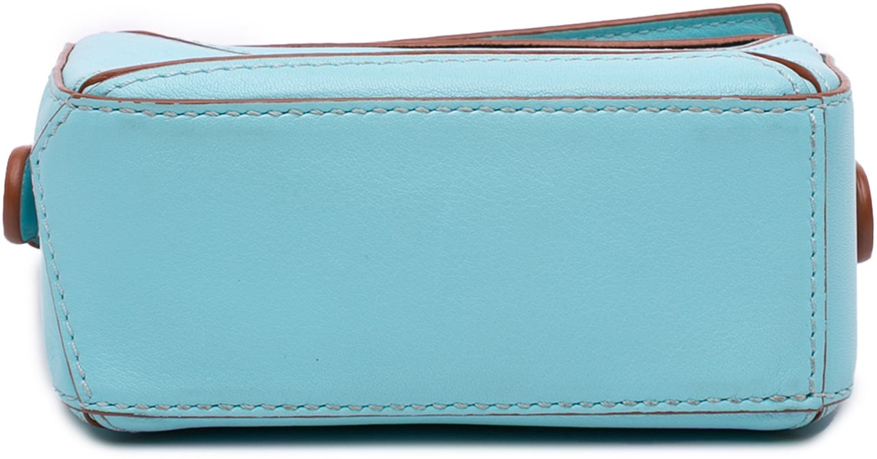 Loewe Nano Calfskin Puzzle Satchel Blauw