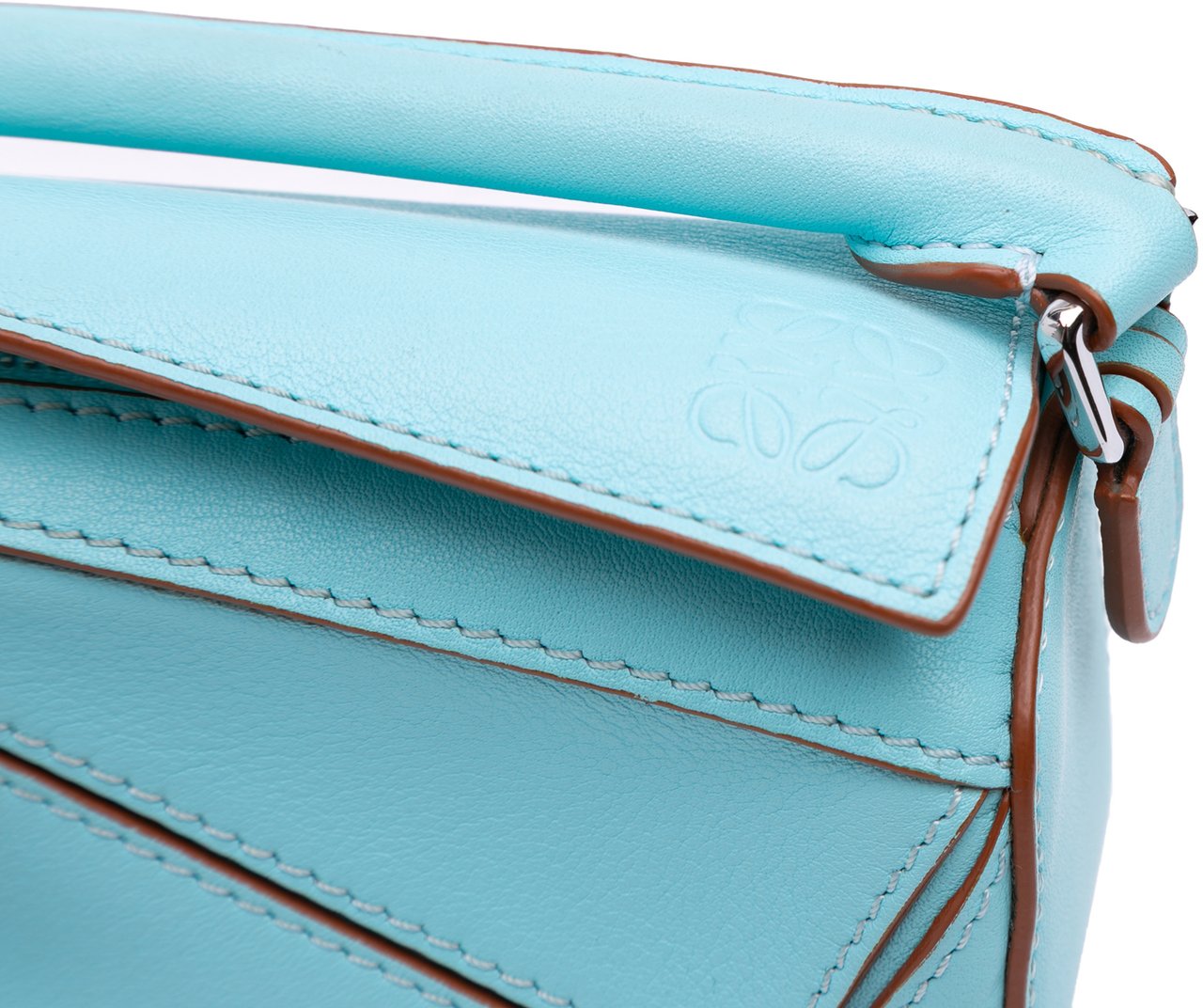 Loewe Nano Calfskin Puzzle Satchel Blauw