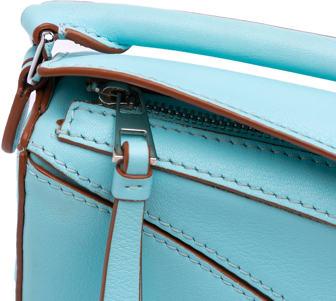 Loewe Nano Calfskin Puzzle Satchel Blauw