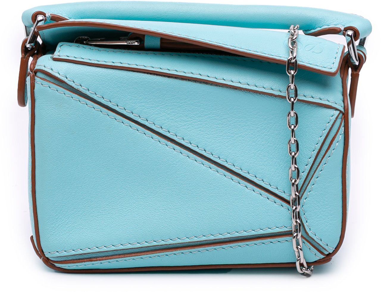Loewe Nano Calfskin Puzzle Satchel Blauw