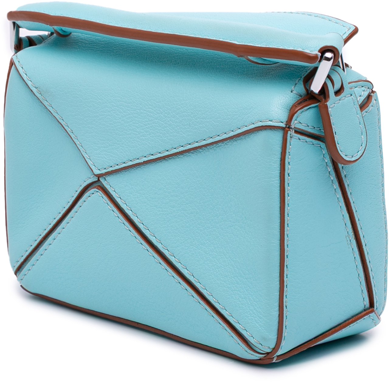 Loewe Nano Calfskin Puzzle Satchel Blauw
