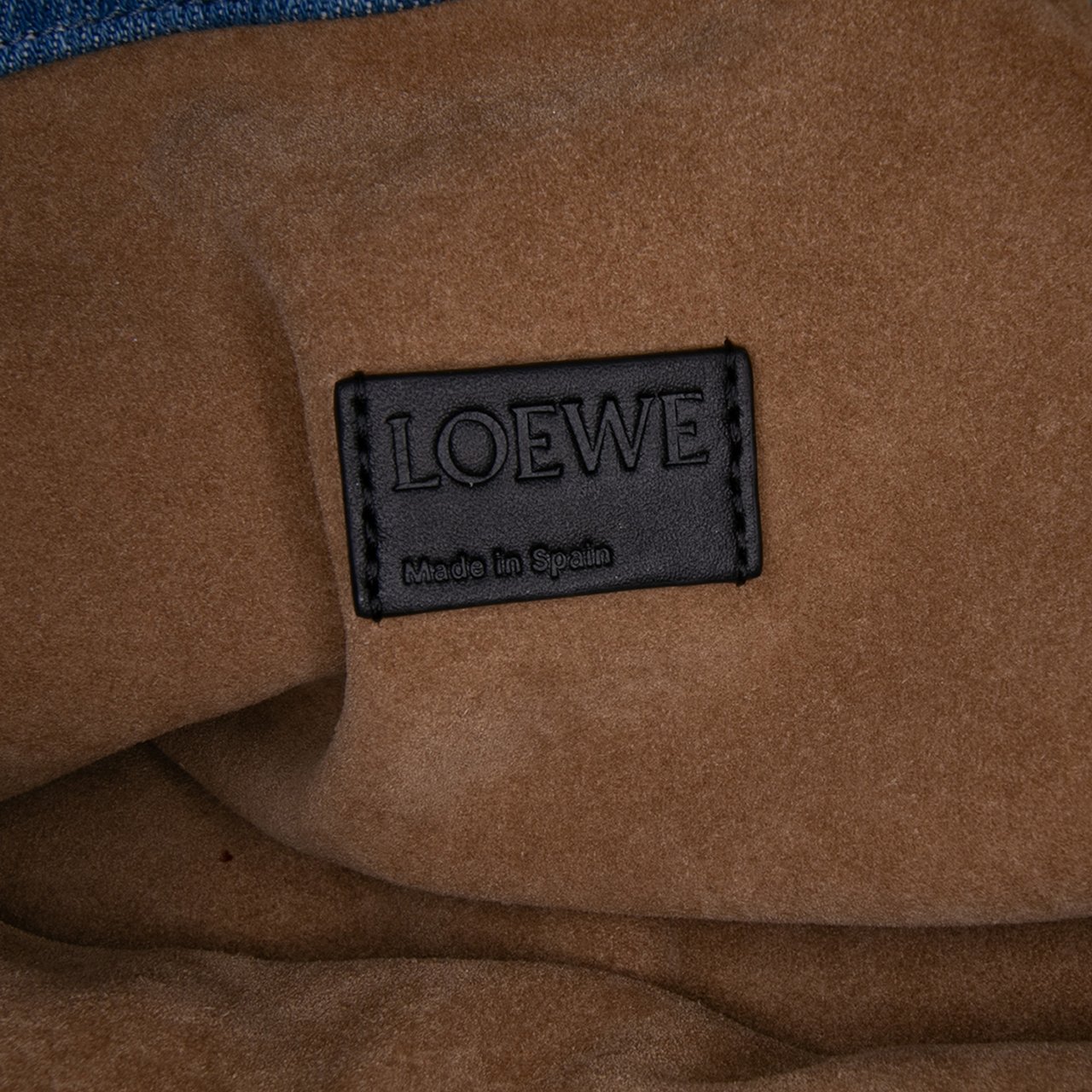 Loewe Medium Denim Flamenco Purse Blauw