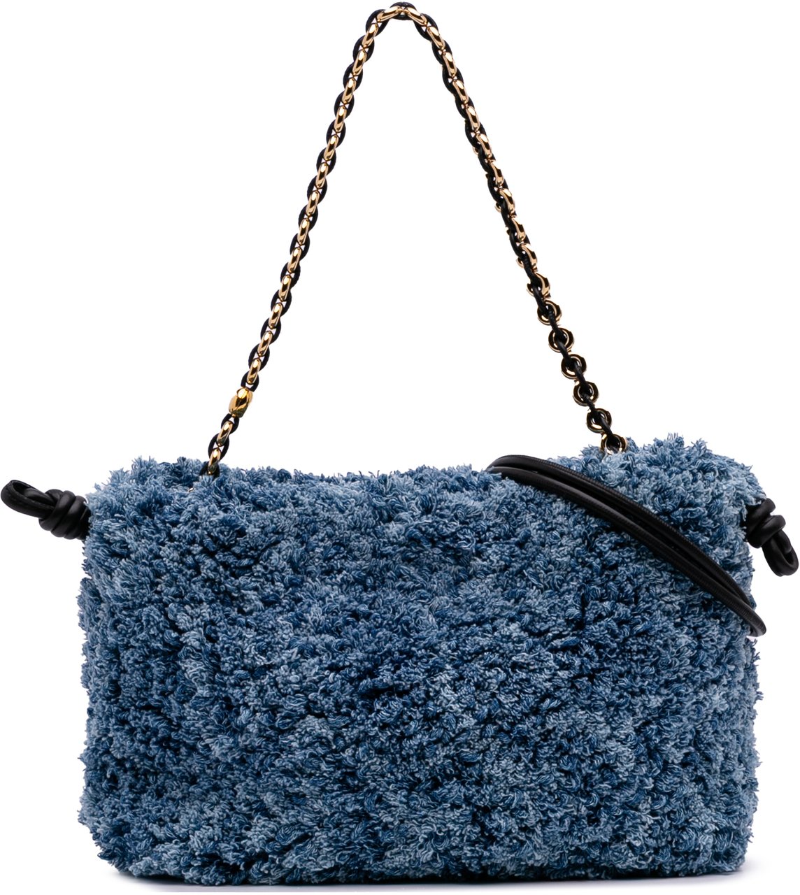 Loewe Medium Denim Flamenco Purse Blauw