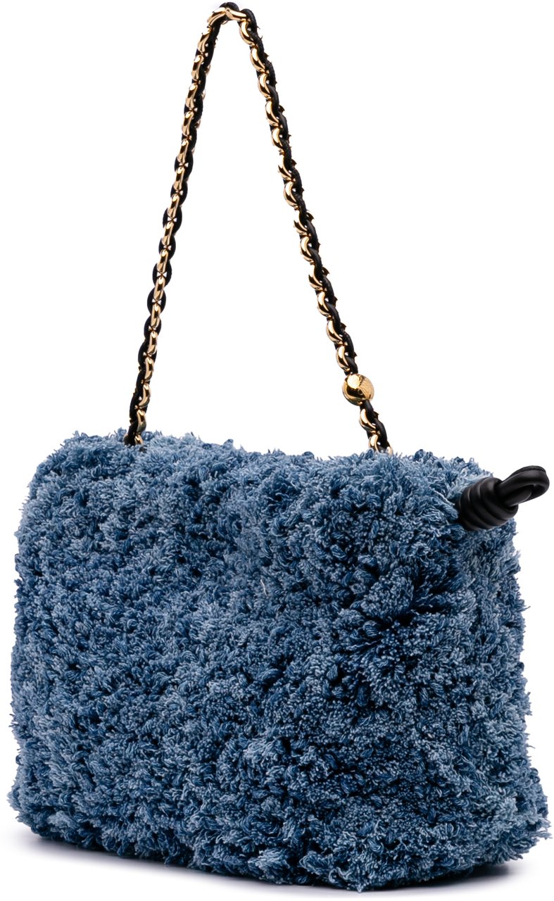 Loewe Medium Denim Flamenco Purse Blauw