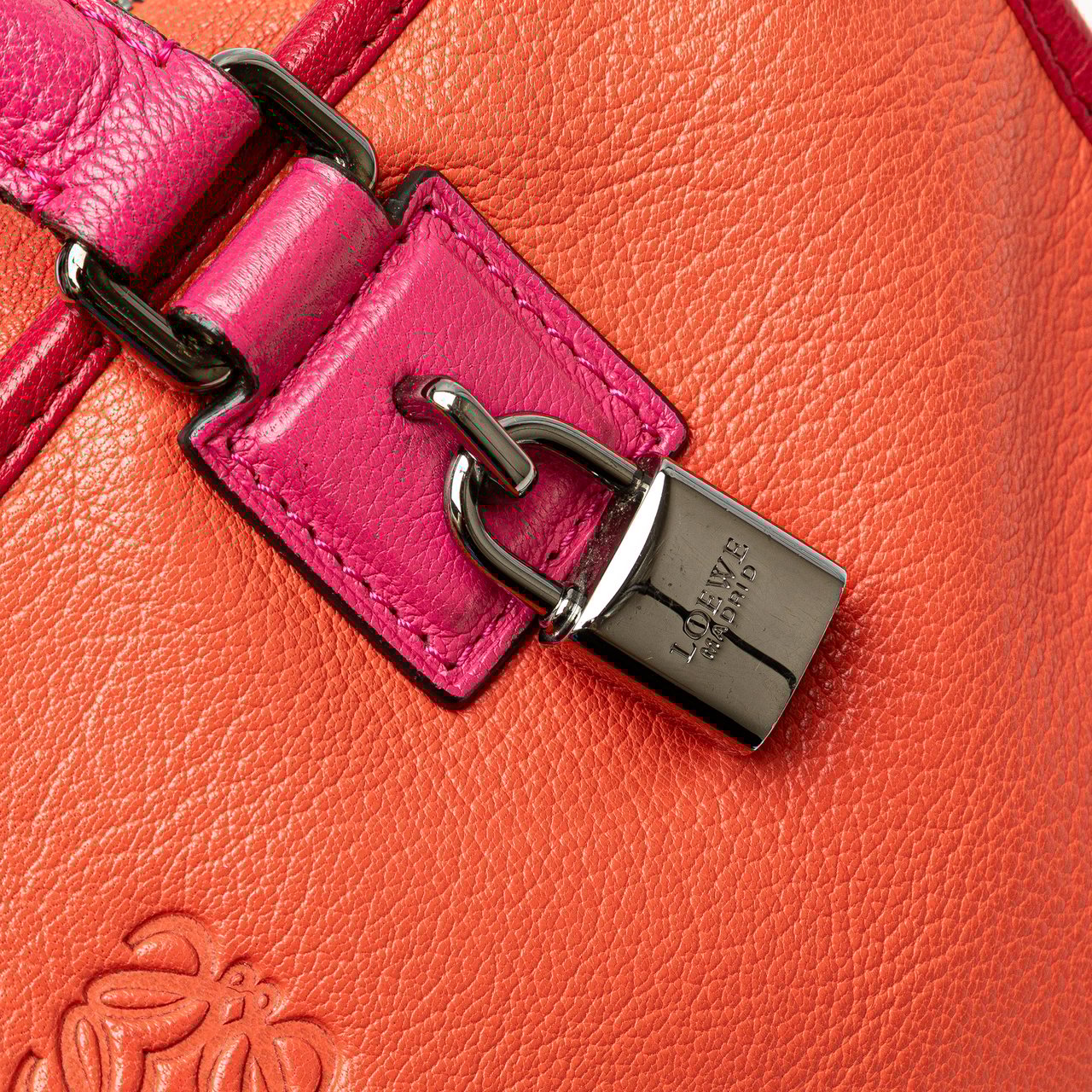Loewe Tricolor Goatskin Amazona 28 Oranje