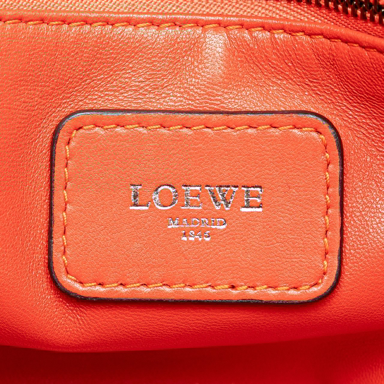 Loewe Tricolor Goatskin Amazona 28 Oranje