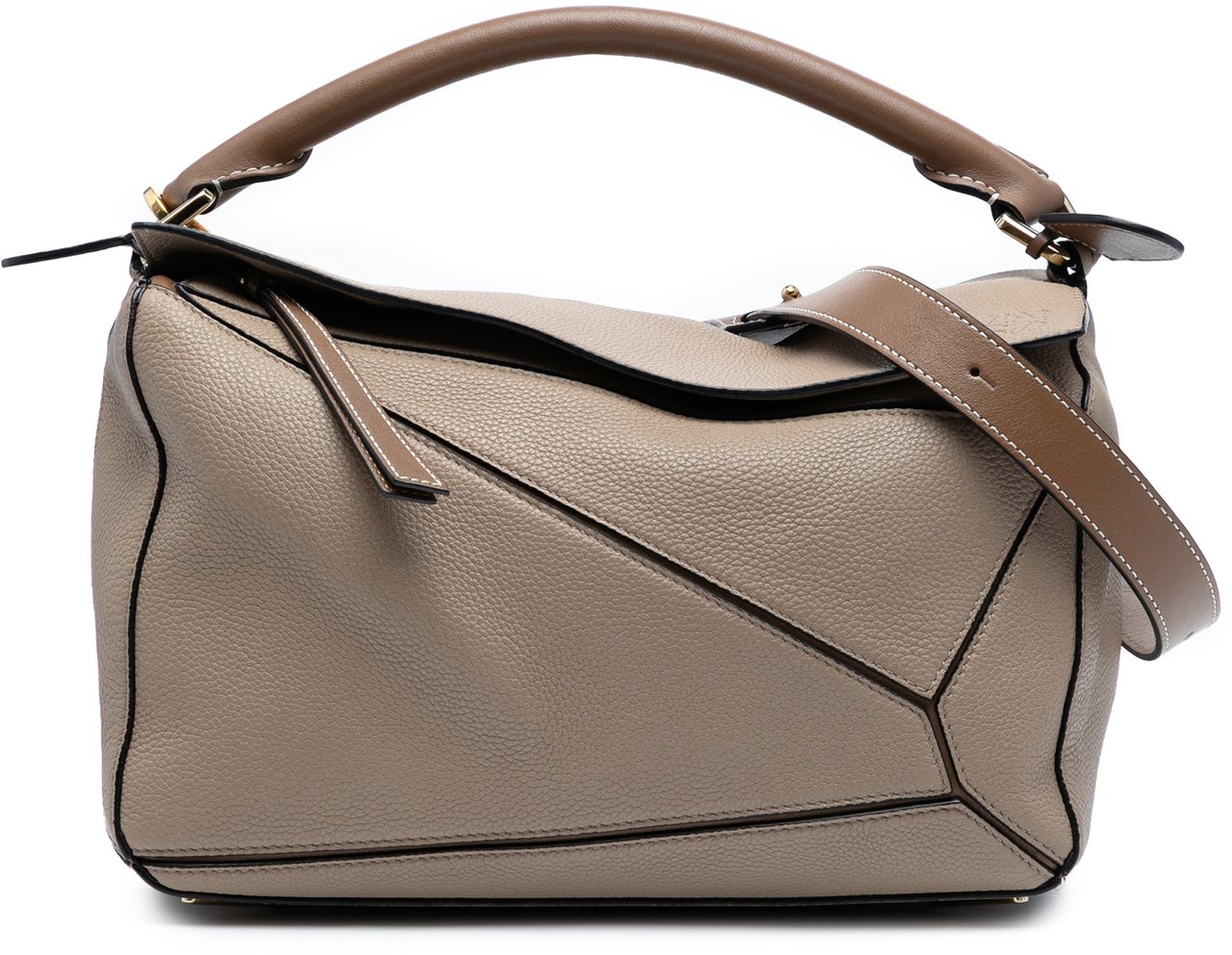 Loewe Medium Calfskin Puzzle Satchel Bruin