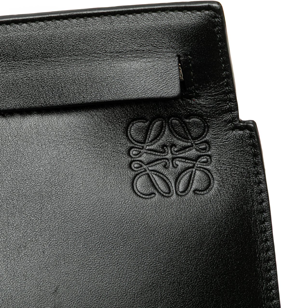 Loewe Leather Anagram T Clutch Zwart