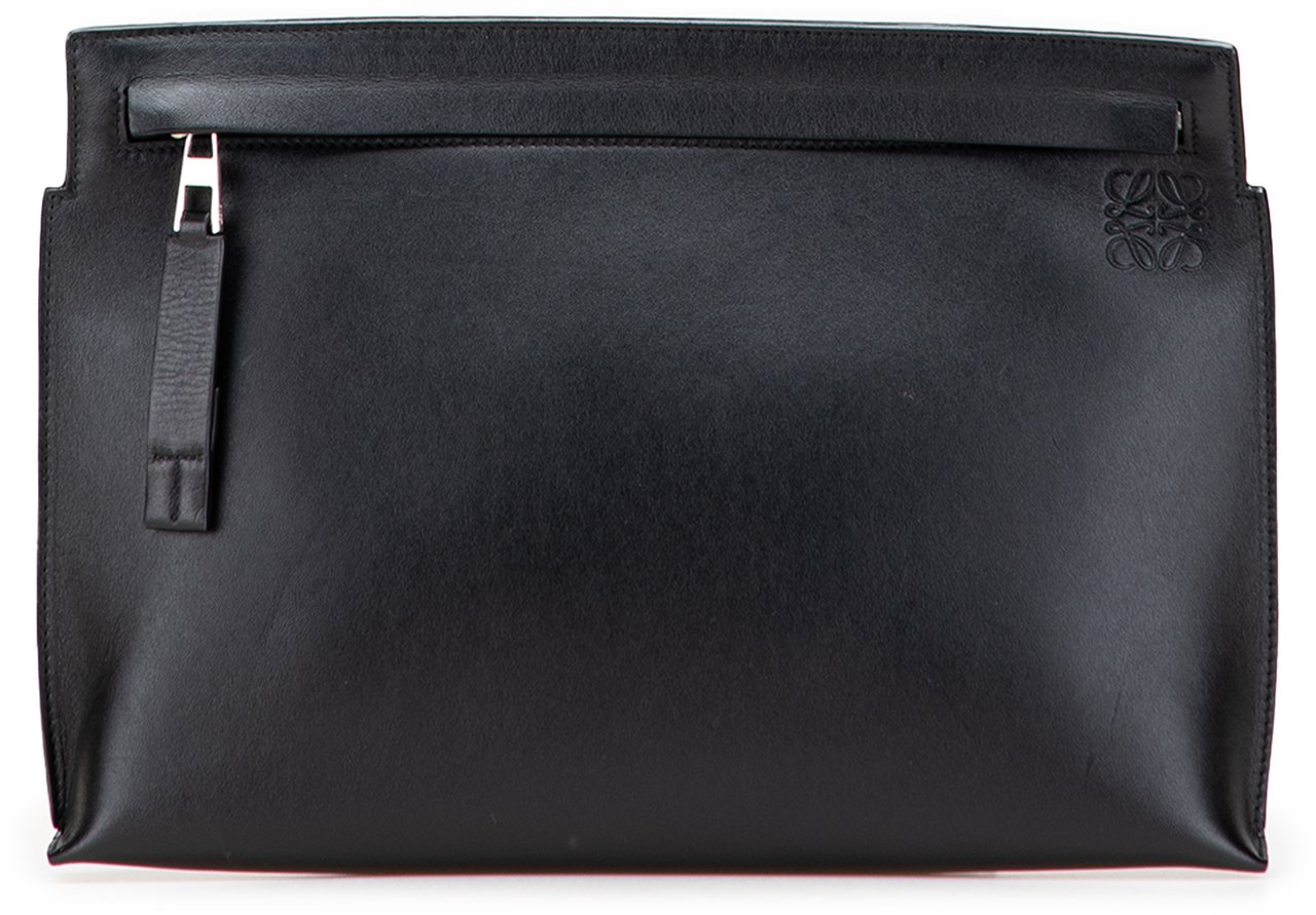 Loewe Leather Anagram T Clutch Zwart
