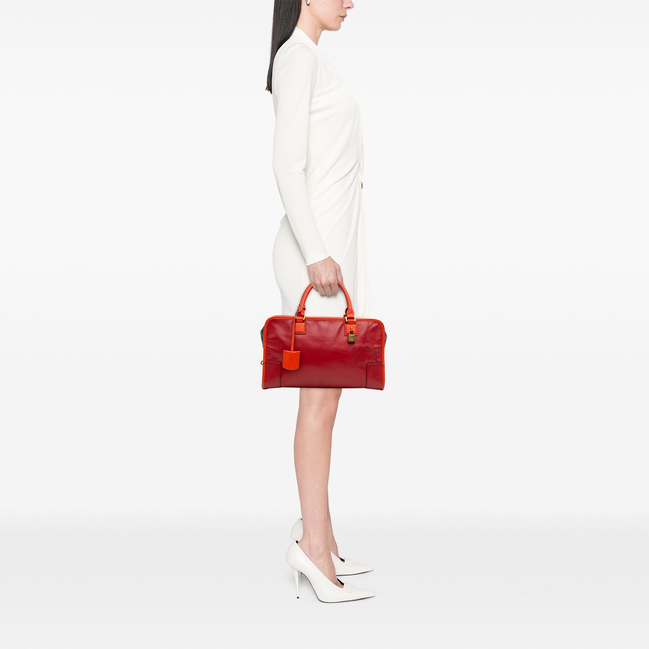 Loewe Tricolor Leather Amazona 36 Rood